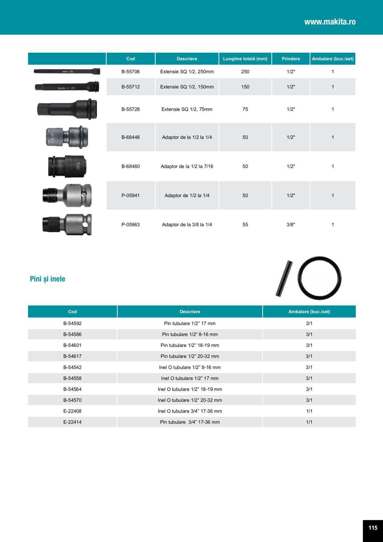 makita - Makita catalog - Accesorii de luni 25.03.2024 - page: 115