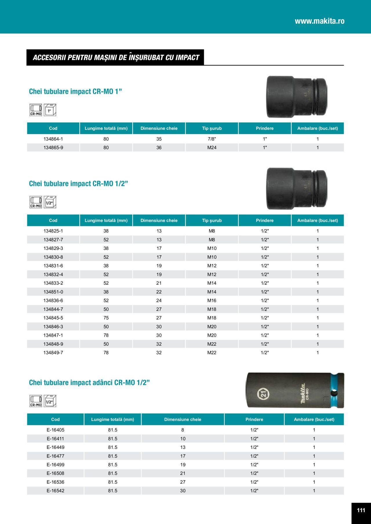 makita - Makita catalog - Accesorii de luni 25.03.2024 - page: 111