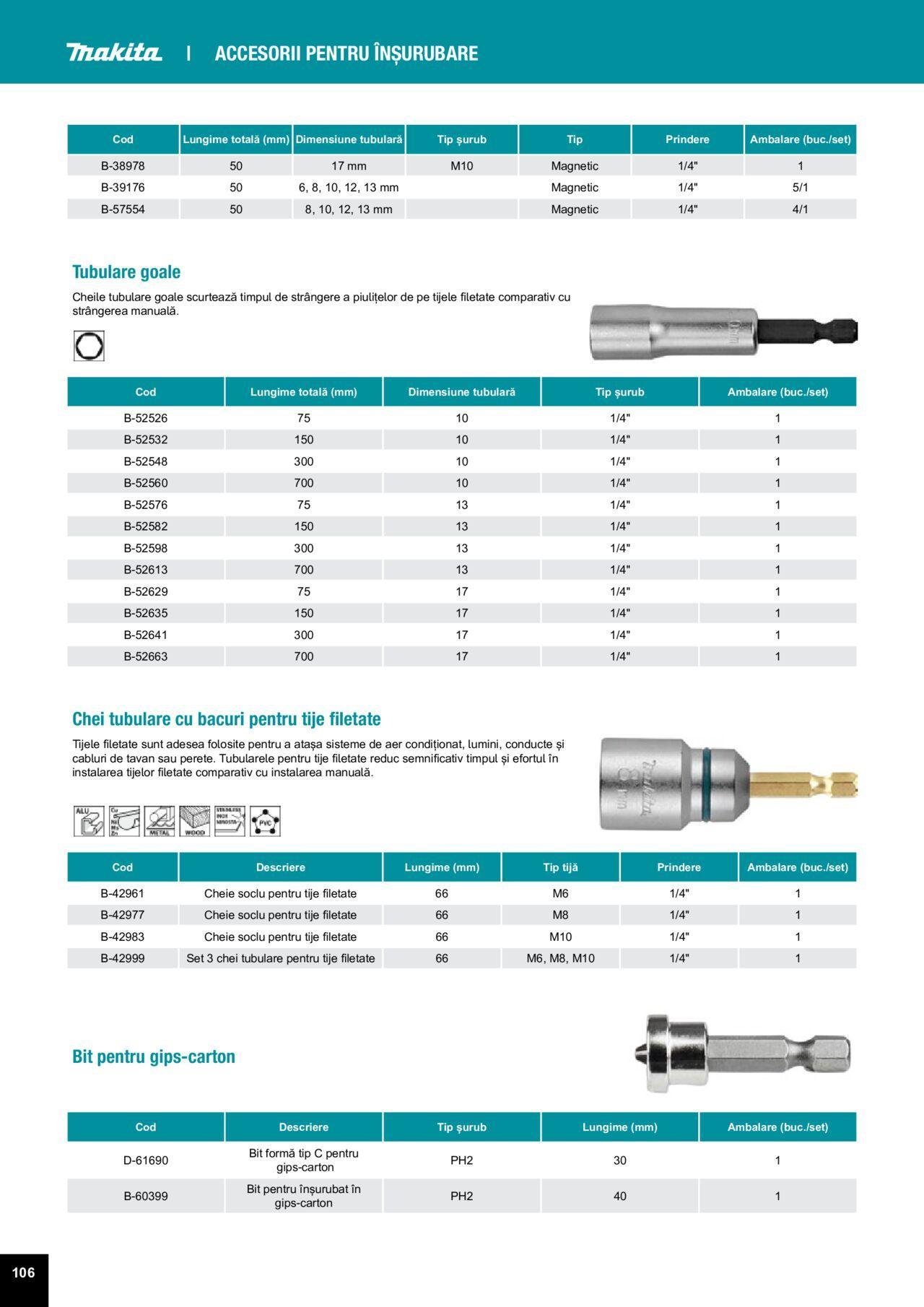 makita - Makita catalog - Accesorii de luni 25.03.2024 - page: 106