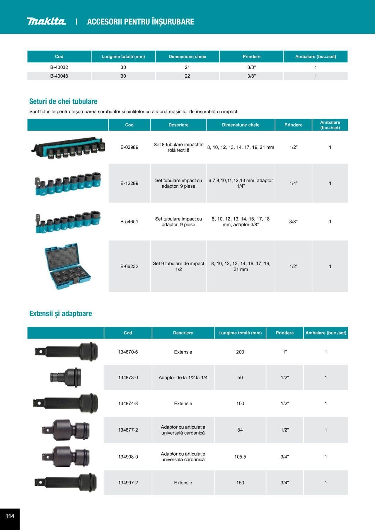 makita - Makita catalog - Accesorii de luni 25.03.2024 - page: 114