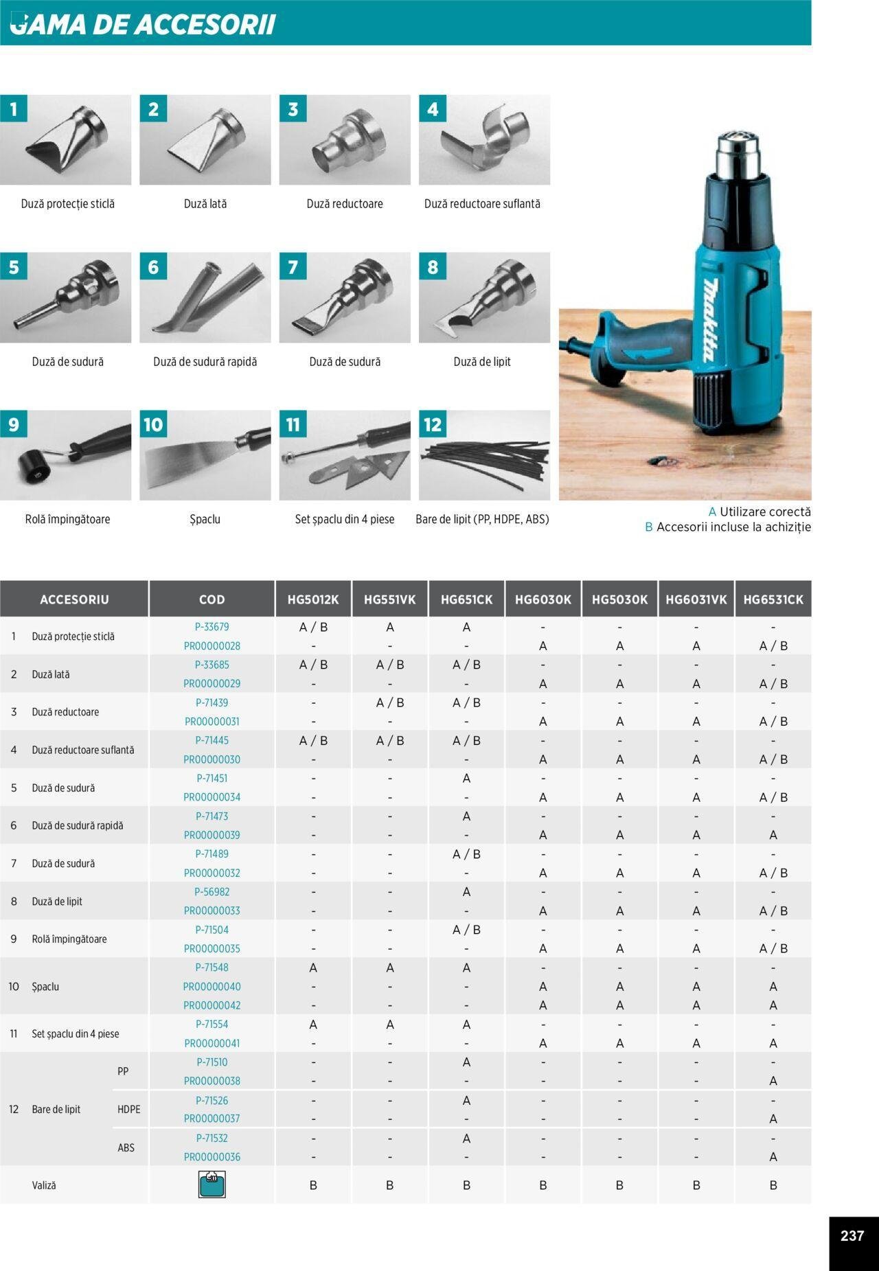 makita - Makita catalog - Accesorii de luni 25.03.2024 - page: 237