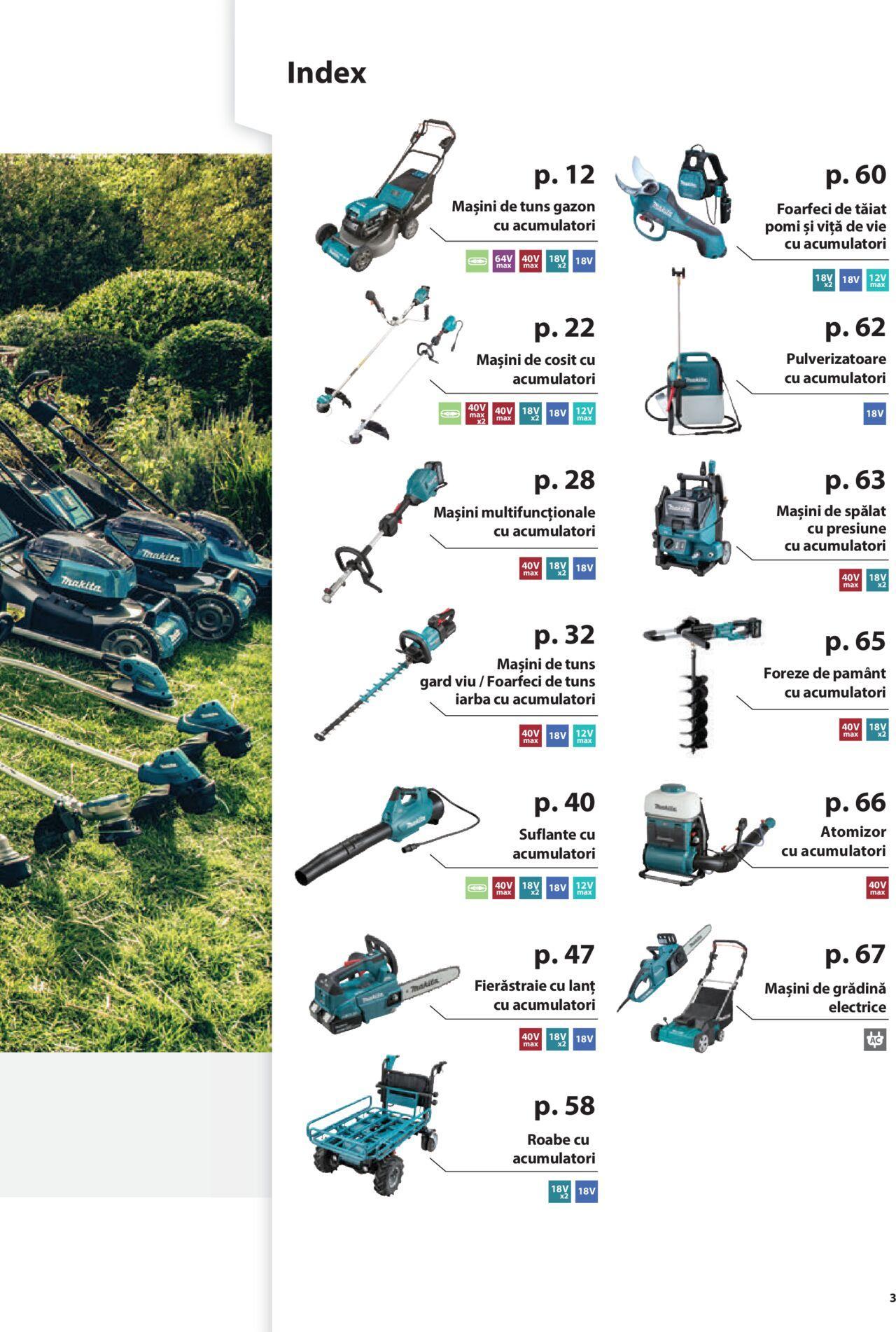 makita - Makita catalog - Mașini de Grădină de joi 01.02.2024 - page: 3