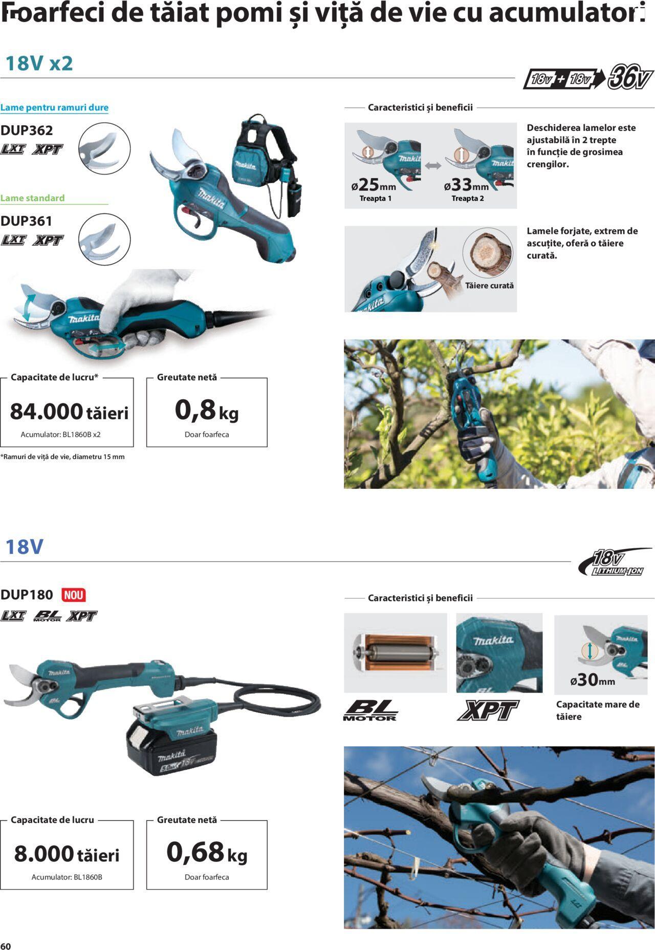 makita - Makita catalog - Mașini de Grădină de joi 01.02.2024 - page: 60