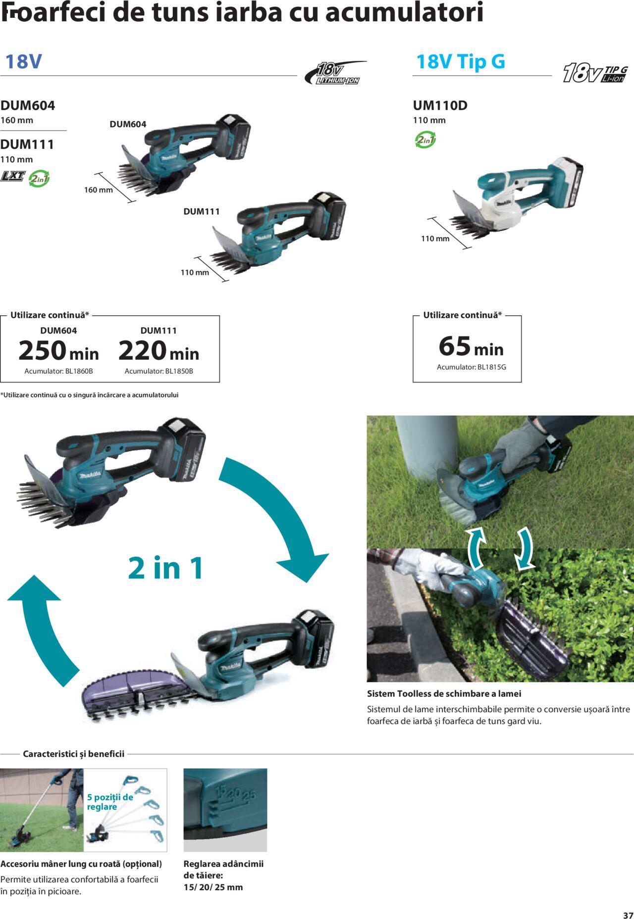 makita - Makita catalog - Mașini de Grădină de joi 01.02.2024 - page: 37