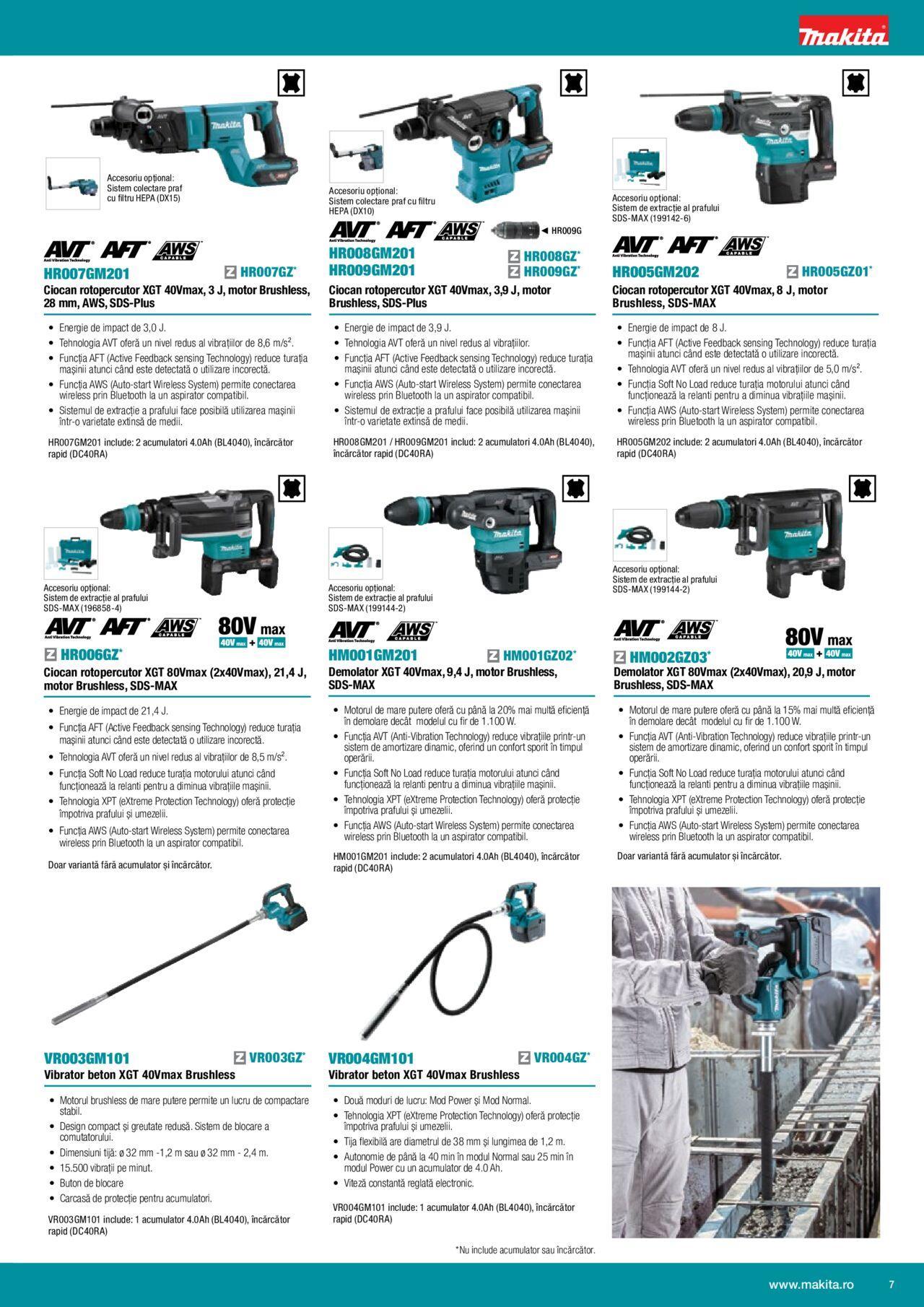 makita - Makita catalog - Mașini cu acumulatori XGT 40Vmax / 80Vmax de joi 01.02.2024 - page: 7