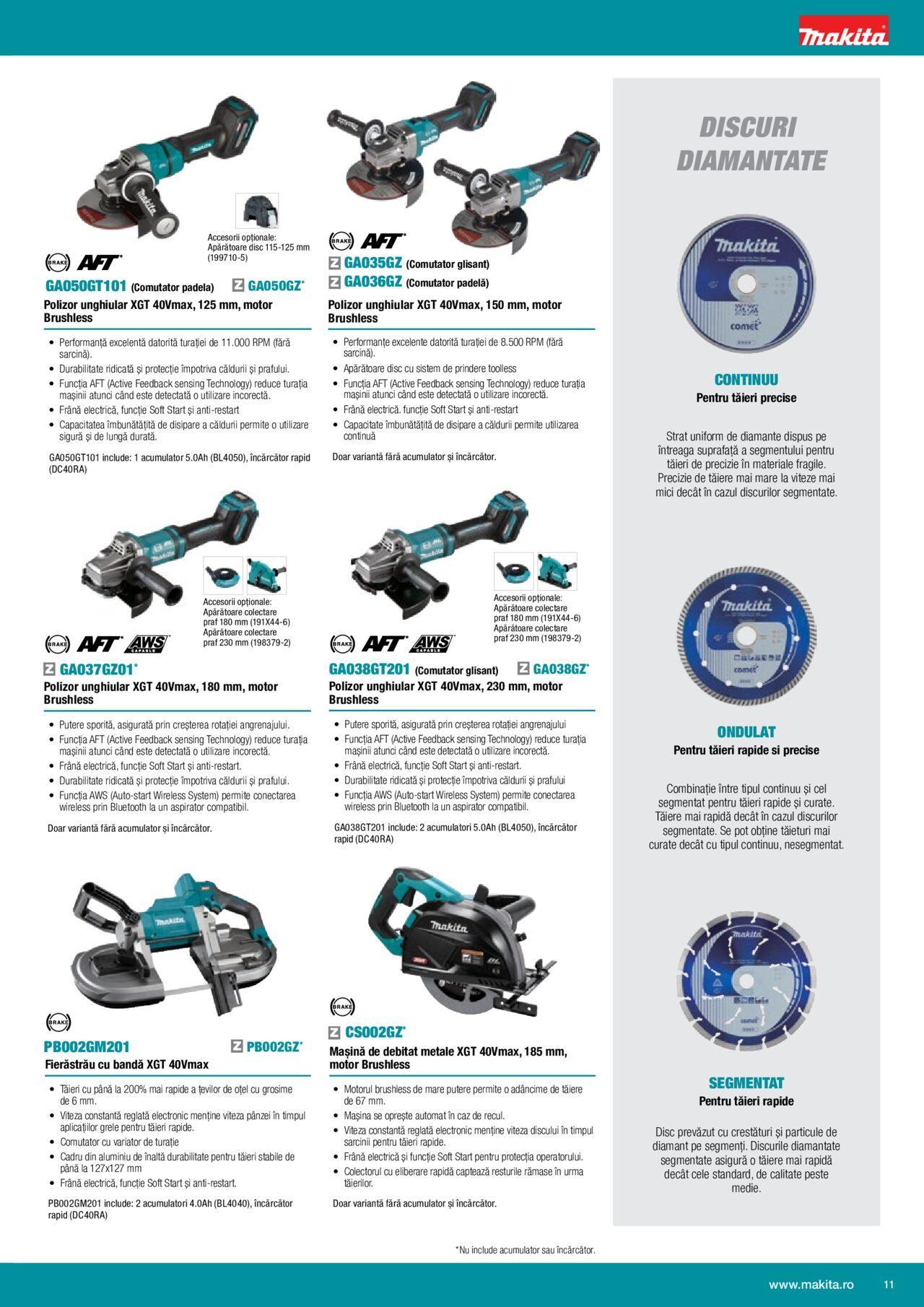 makita - Makita catalog - Mașini cu acumulatori XGT 40Vmax / 80Vmax de joi 01.02.2024 - page: 11