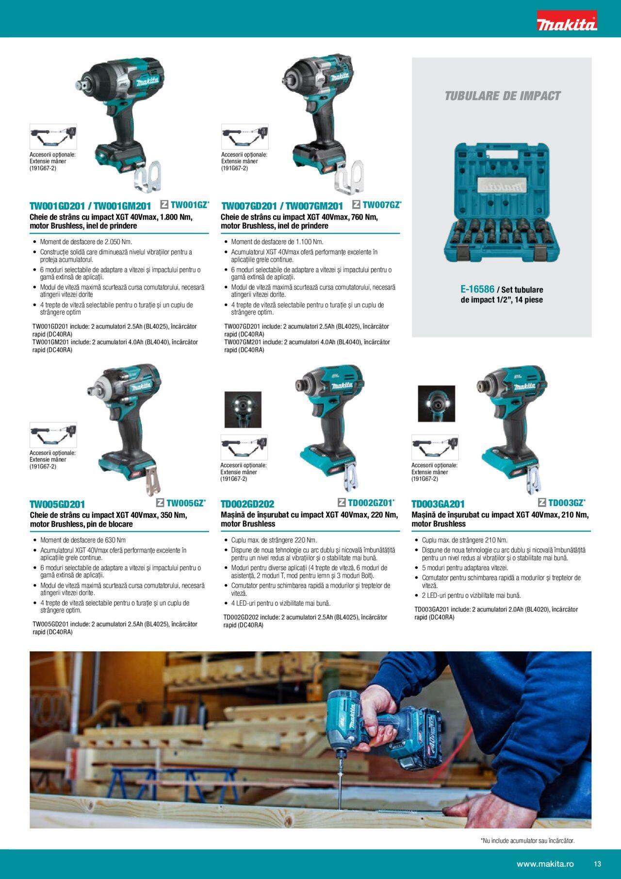 makita - Makita catalog - Mașini cu acumulatori XGT 40Vmax / 80Vmax de joi 01.02.2024 - page: 13