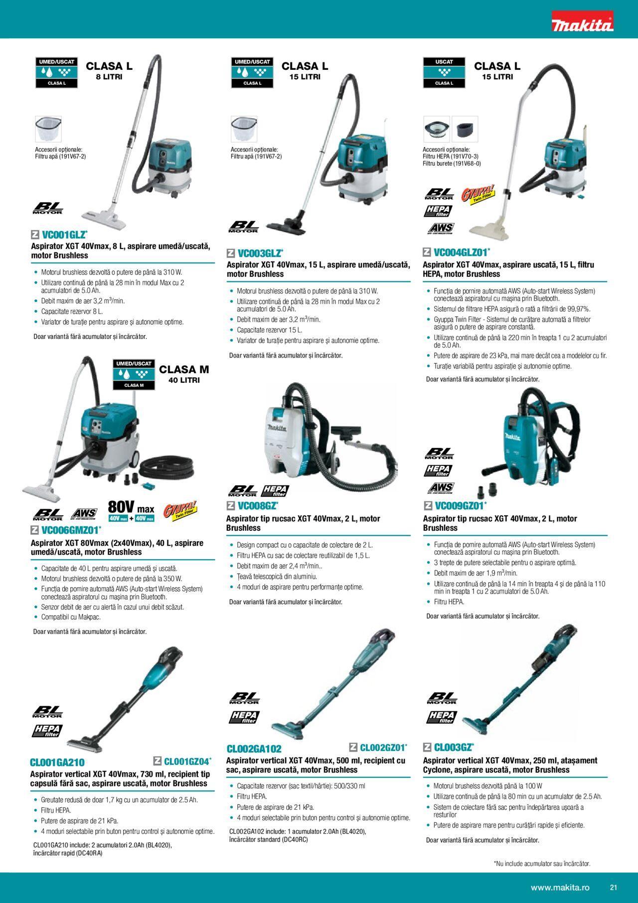 makita - Makita catalog - Mașini cu acumulatori XGT 40Vmax / 80Vmax de joi 01.02.2024 - page: 21