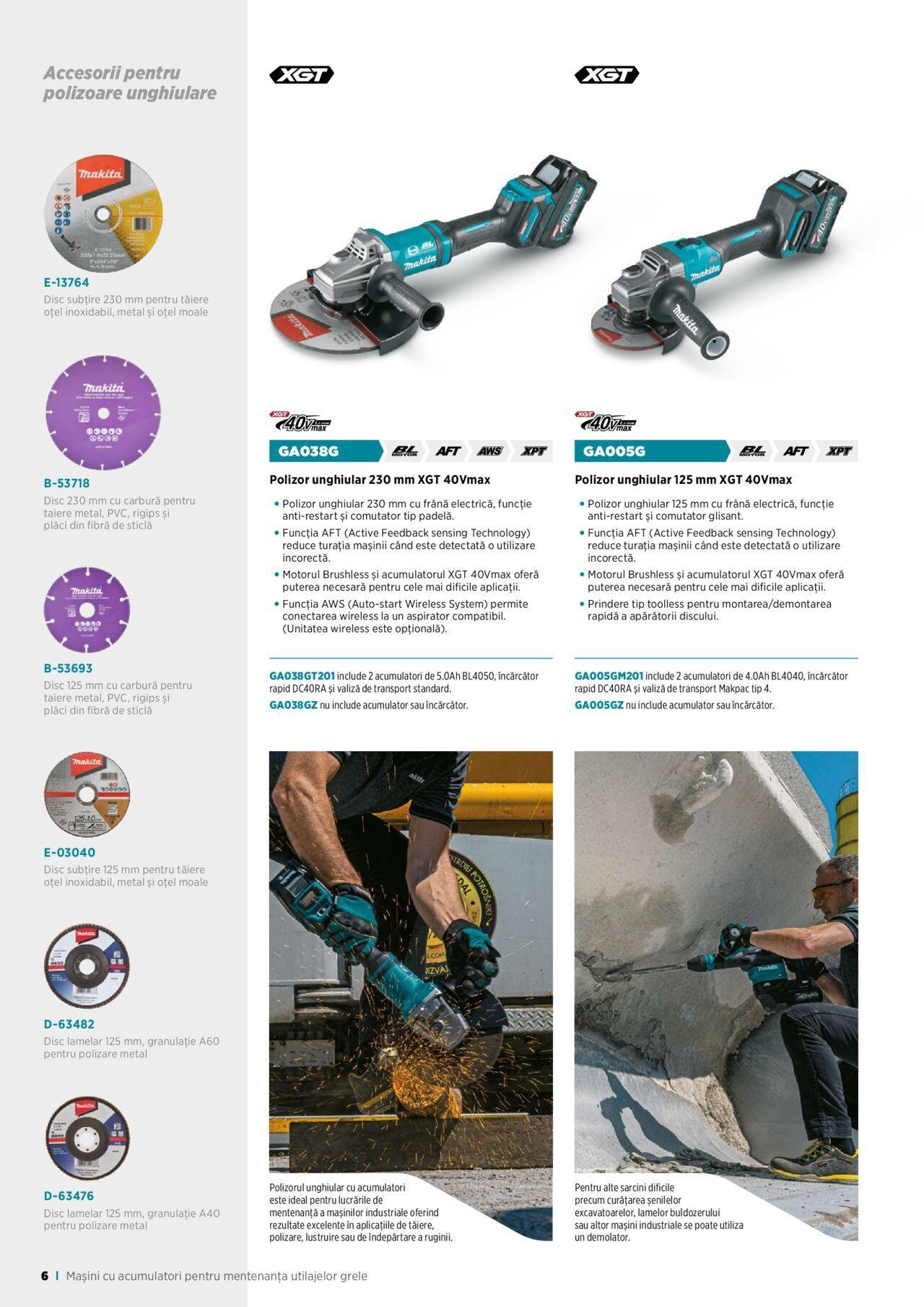 makita - Makita catalog - Broșură Mașini cu acumulatori pentru mentenanță utilaje grele de vineri 01.09.2023 - page: 6