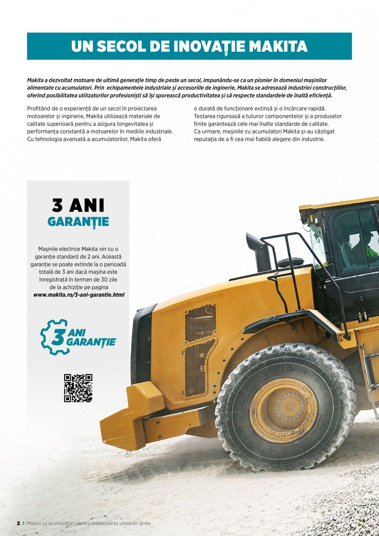 makita - Makita catalog - Broșură Mașini cu acumulatori pentru mentenanță utilaje grele de vineri 01.09.2023 - page: 2