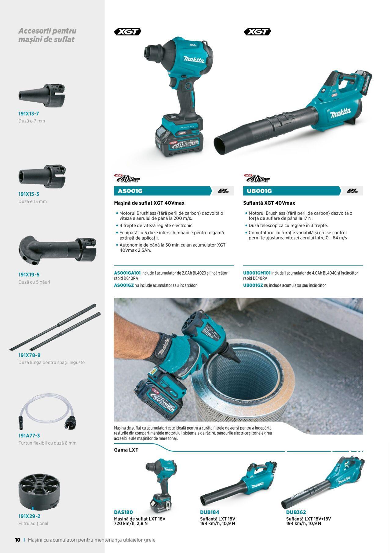 makita - Makita catalog - Broșură Mașini cu acumulatori pentru mentenanță utilaje grele de vineri 01.09.2023 - page: 10