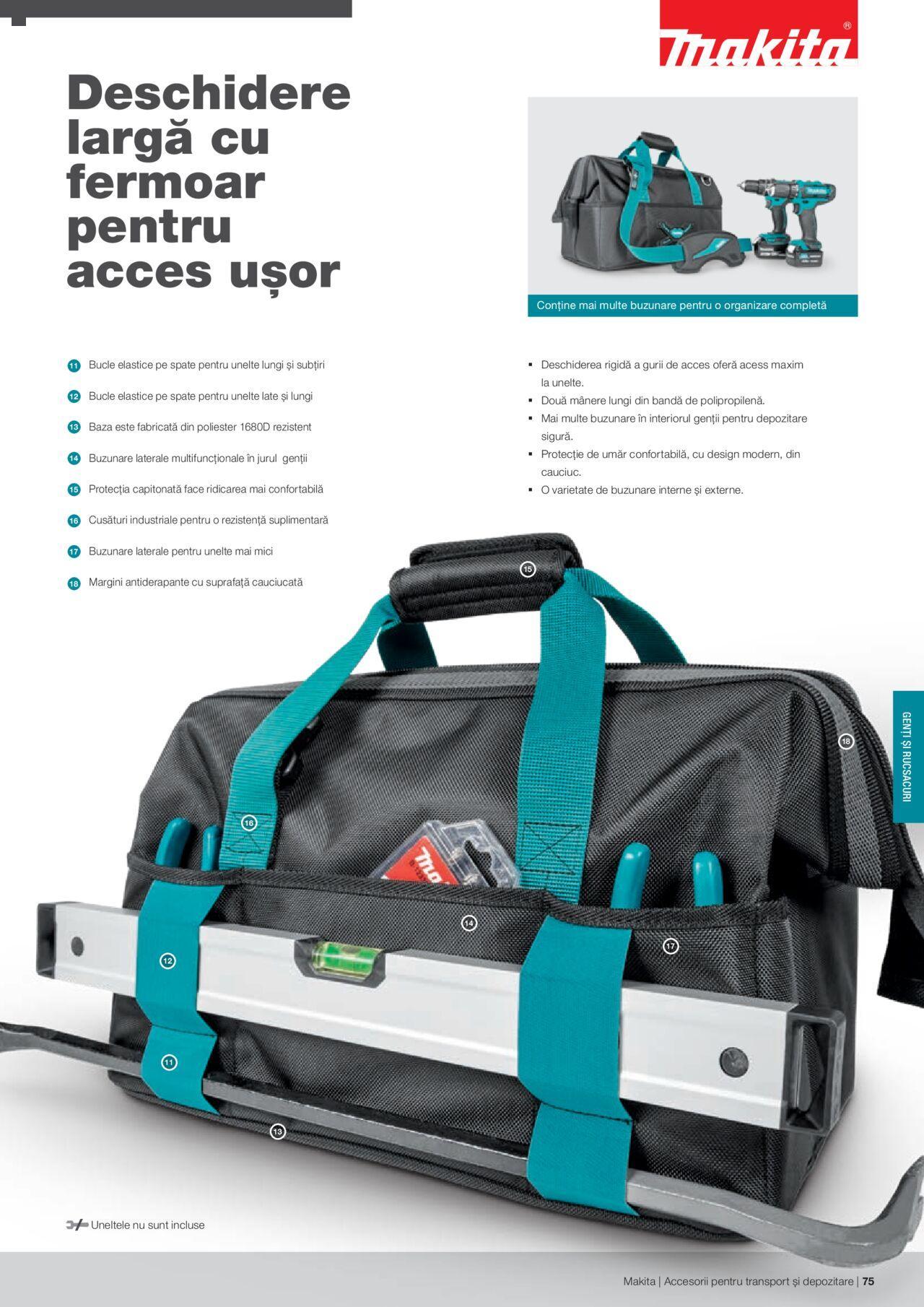 makita - Makita catalog - Accesorii pentru transport si depozitare de luni 06.09.2021 - page: 75