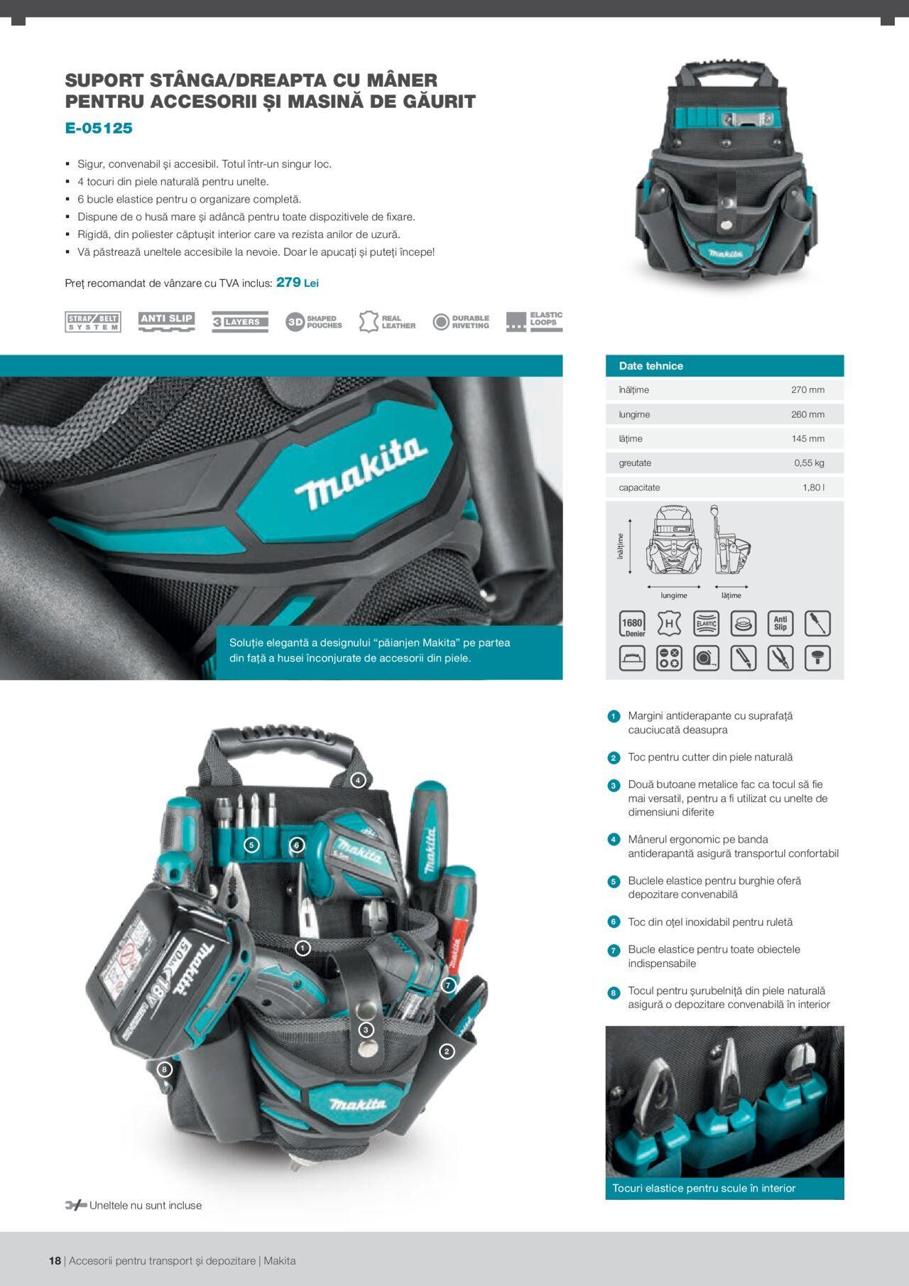 makita - Makita catalog - Accesorii pentru transport si depozitare de luni 06.09.2021 - page: 18