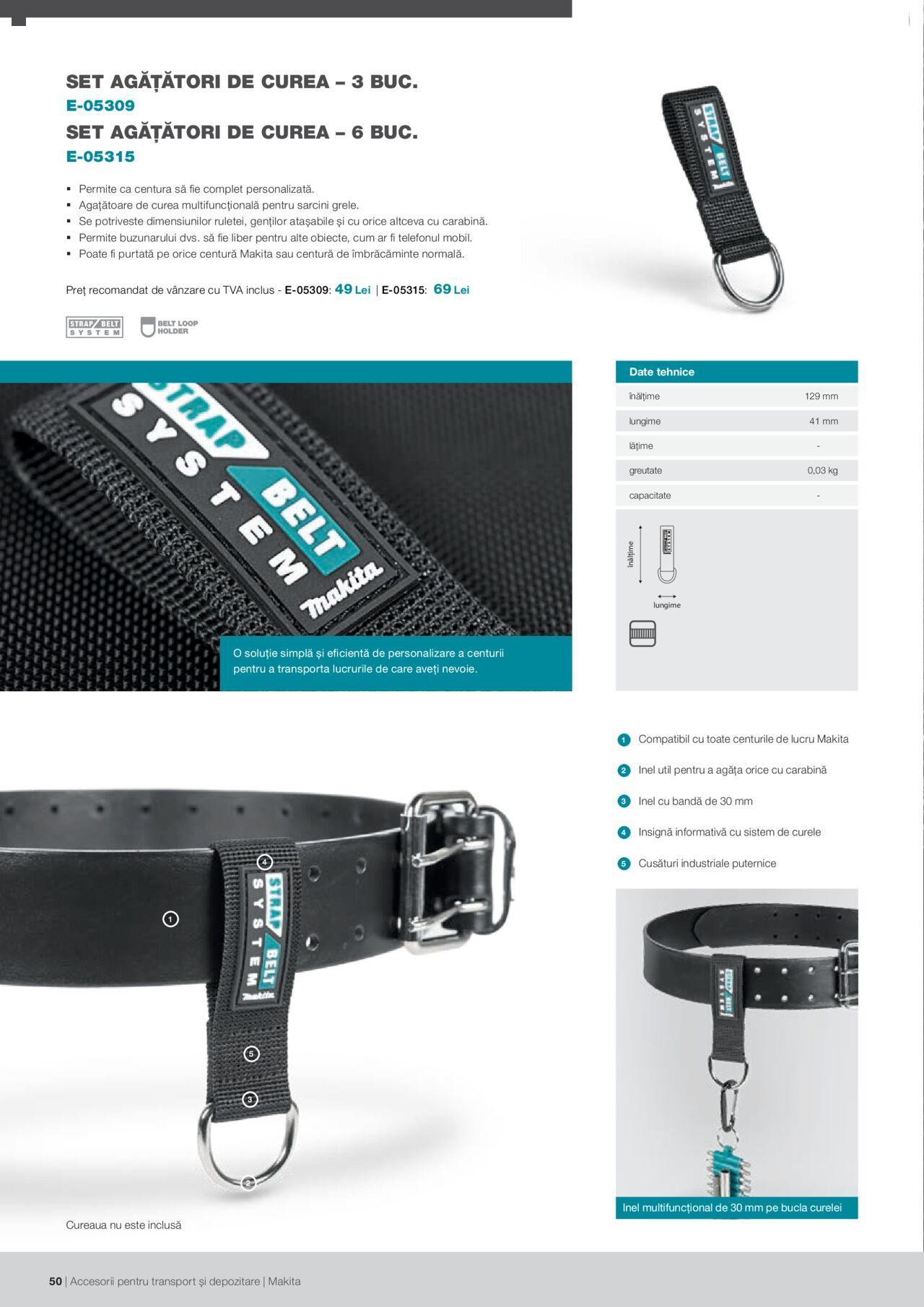 makita - Makita catalog - Accesorii pentru transport si depozitare de luni 06.09.2021 - page: 50