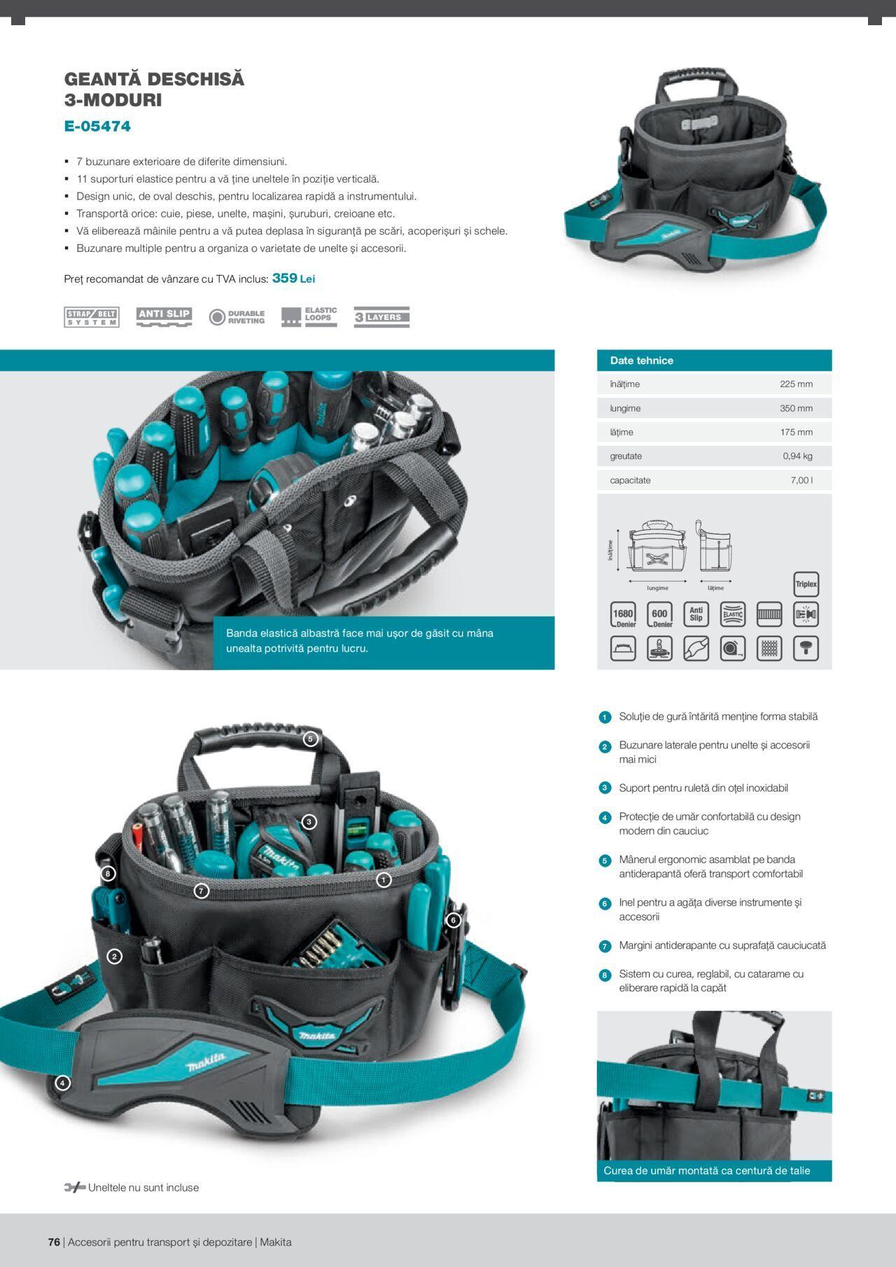 makita - Makita catalog - Accesorii pentru transport si depozitare de luni 06.09.2021 - page: 76