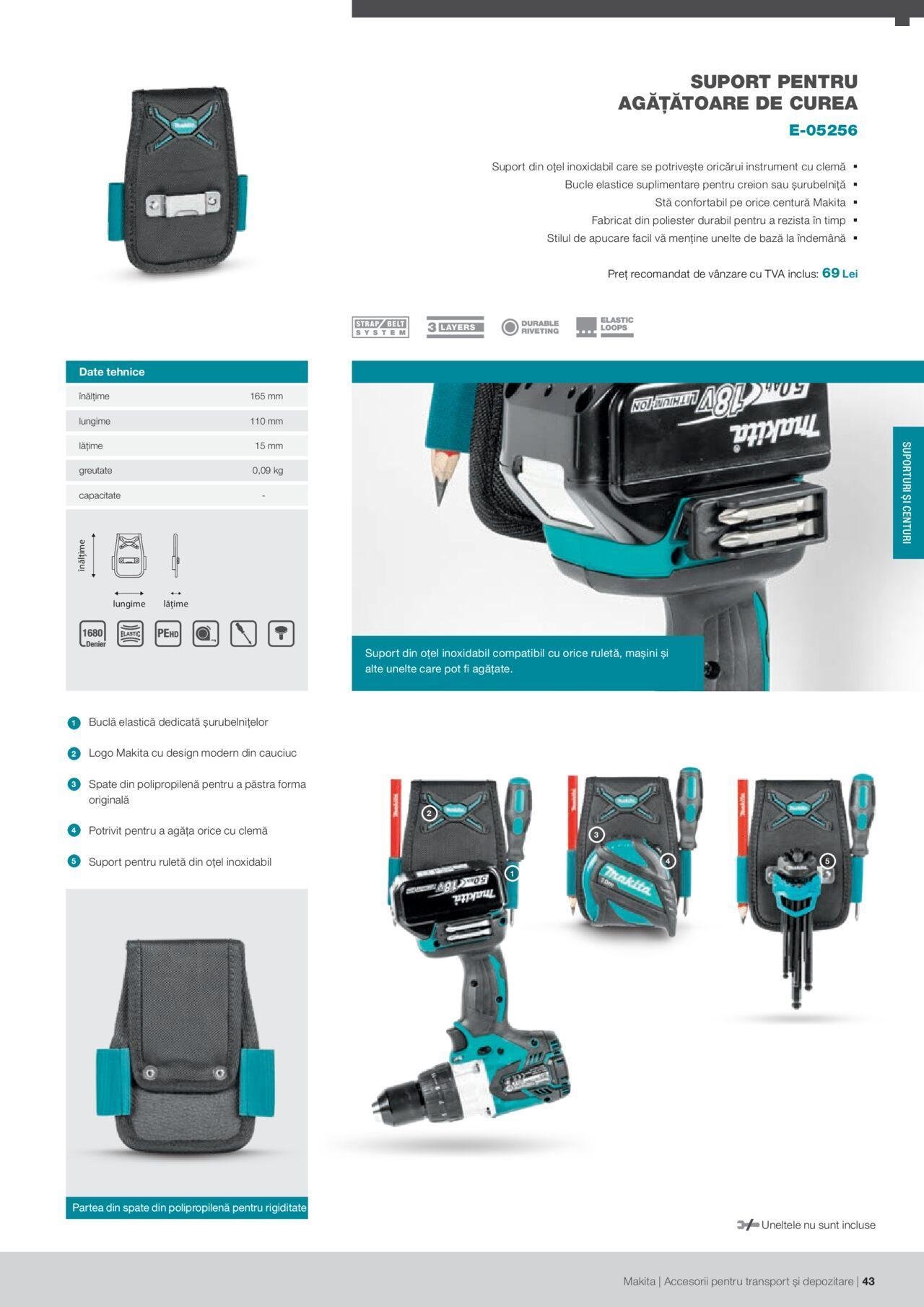 makita - Makita catalog - Accesorii pentru transport si depozitare de luni 06.09.2021 - page: 43