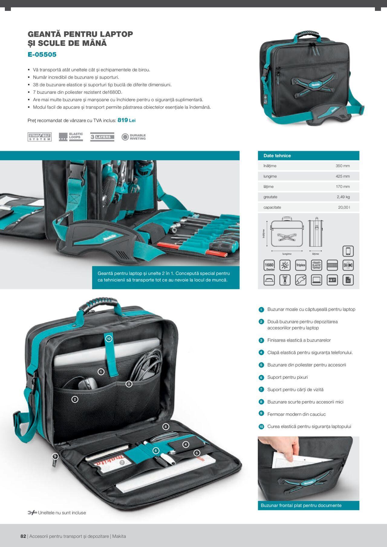 makita - Makita catalog - Accesorii pentru transport si depozitare de luni 06.09.2021 - page: 82