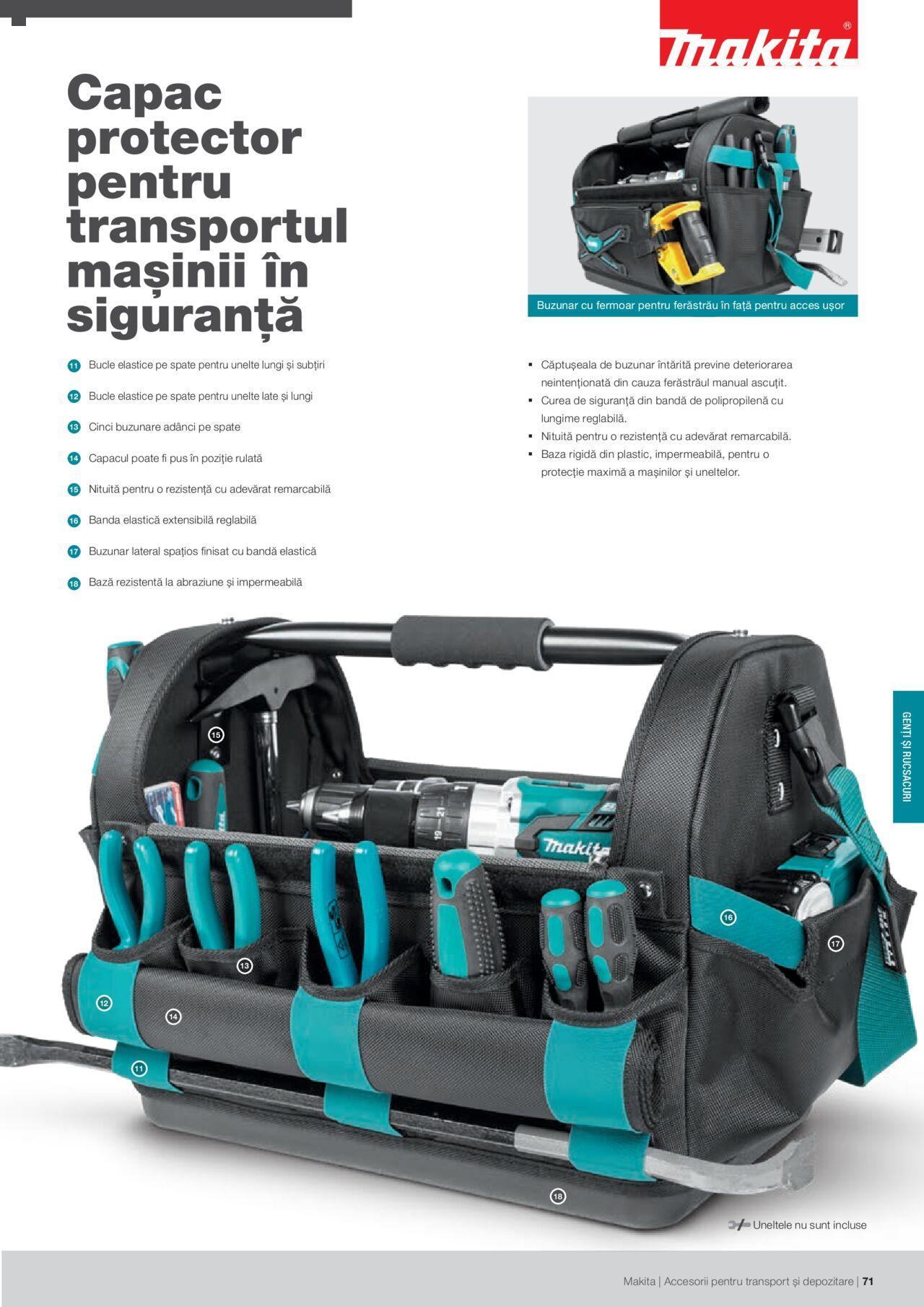 makita - Makita catalog - Accesorii pentru transport si depozitare de luni 06.09.2021 - page: 71