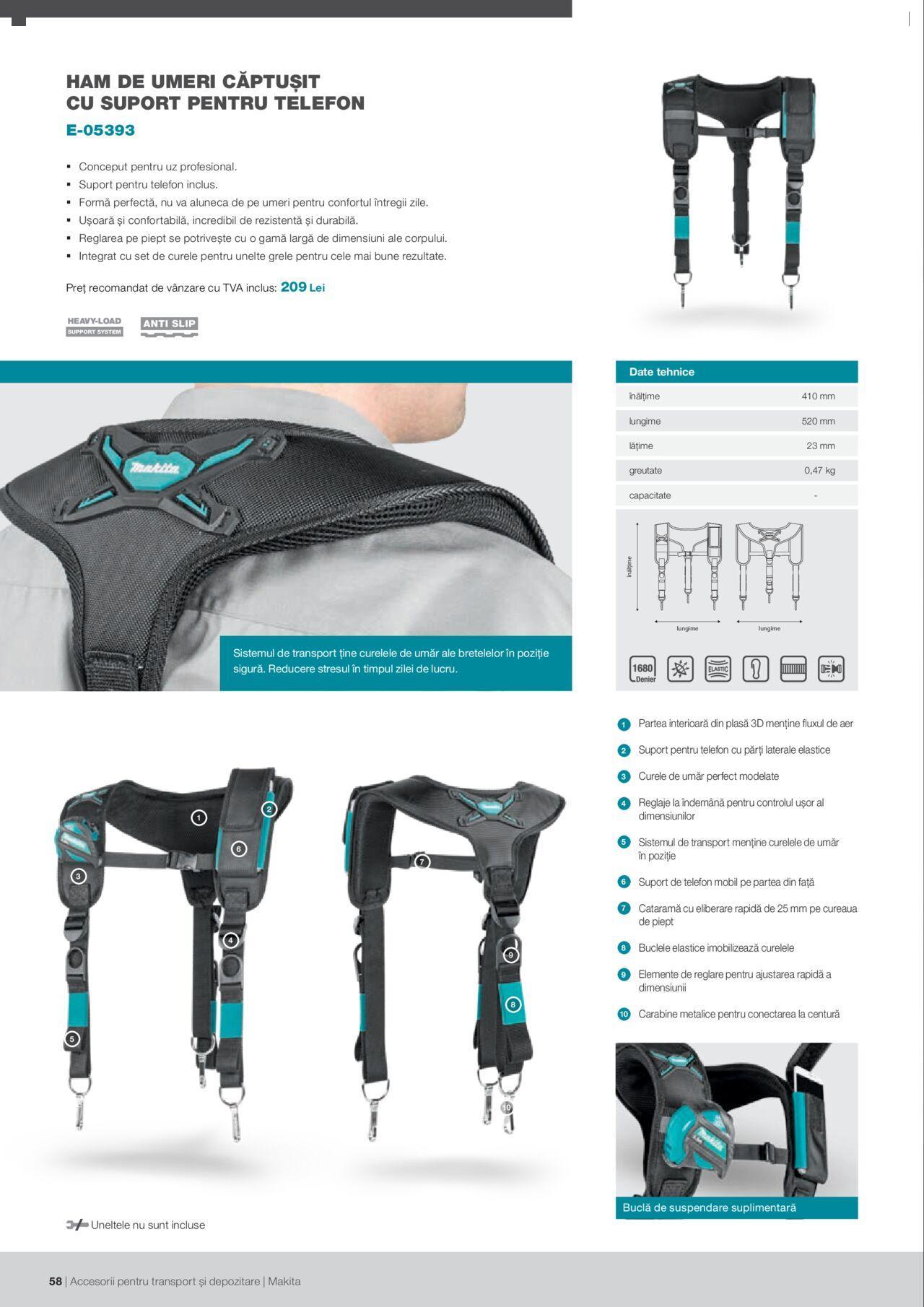 makita - Makita catalog - Accesorii pentru transport si depozitare de luni 06.09.2021 - page: 58