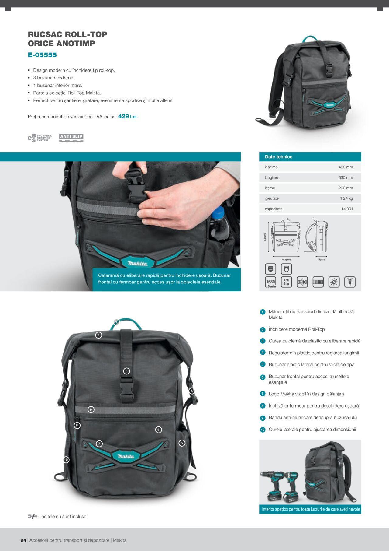 makita - Makita catalog - Accesorii pentru transport si depozitare de luni 06.09.2021 - page: 94