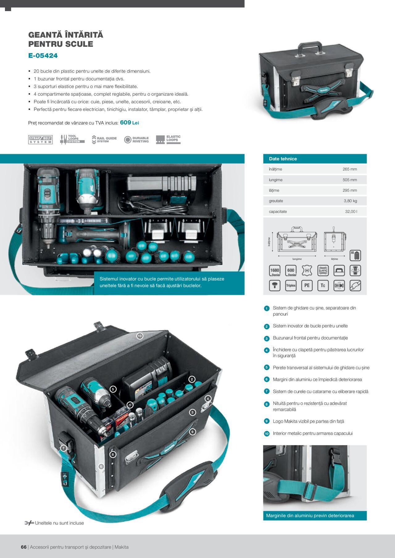 makita - Makita catalog - Accesorii pentru transport si depozitare de luni 06.09.2021 - page: 66