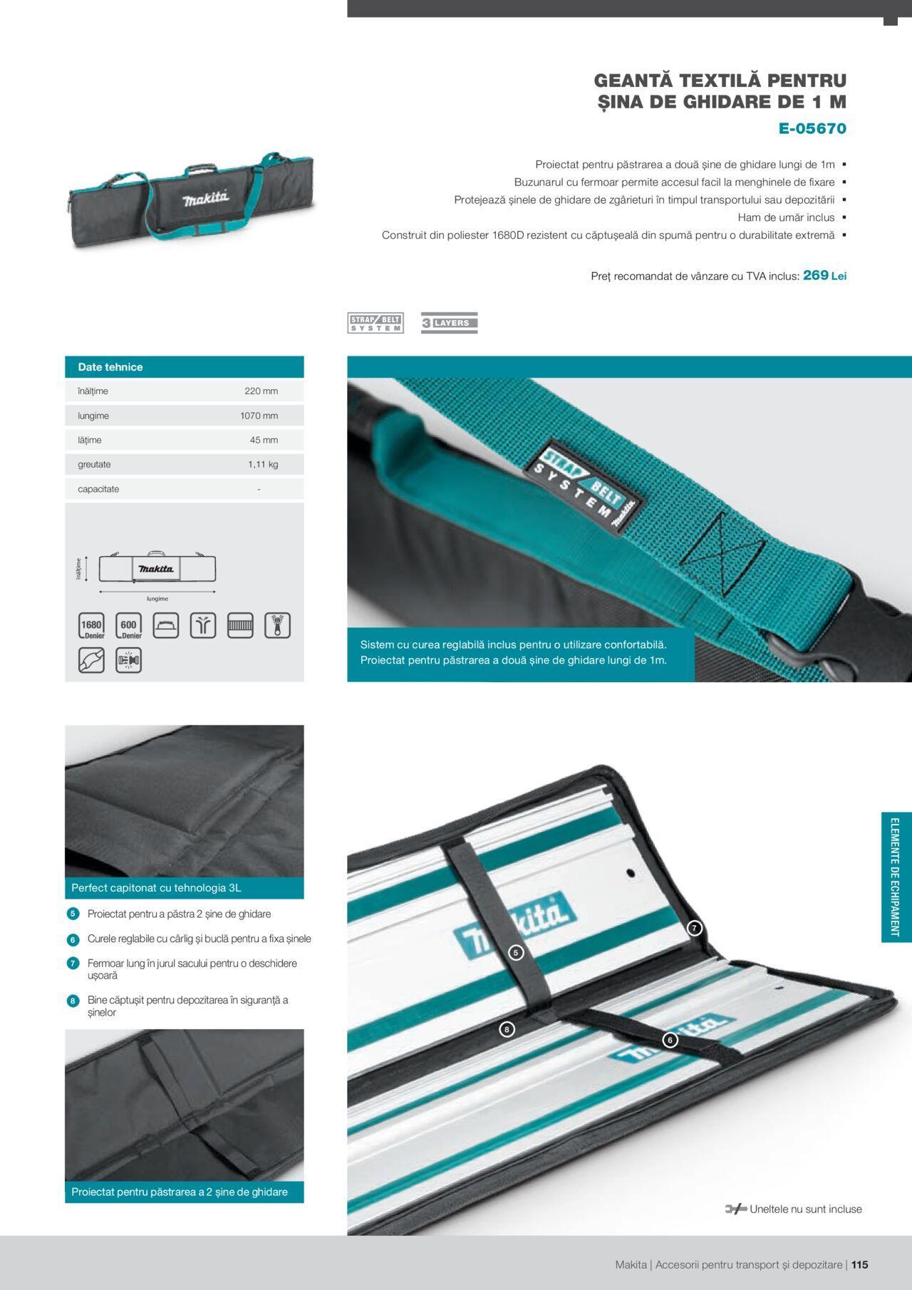 makita - Makita catalog - Accesorii pentru transport si depozitare de luni 06.09.2021 - page: 115