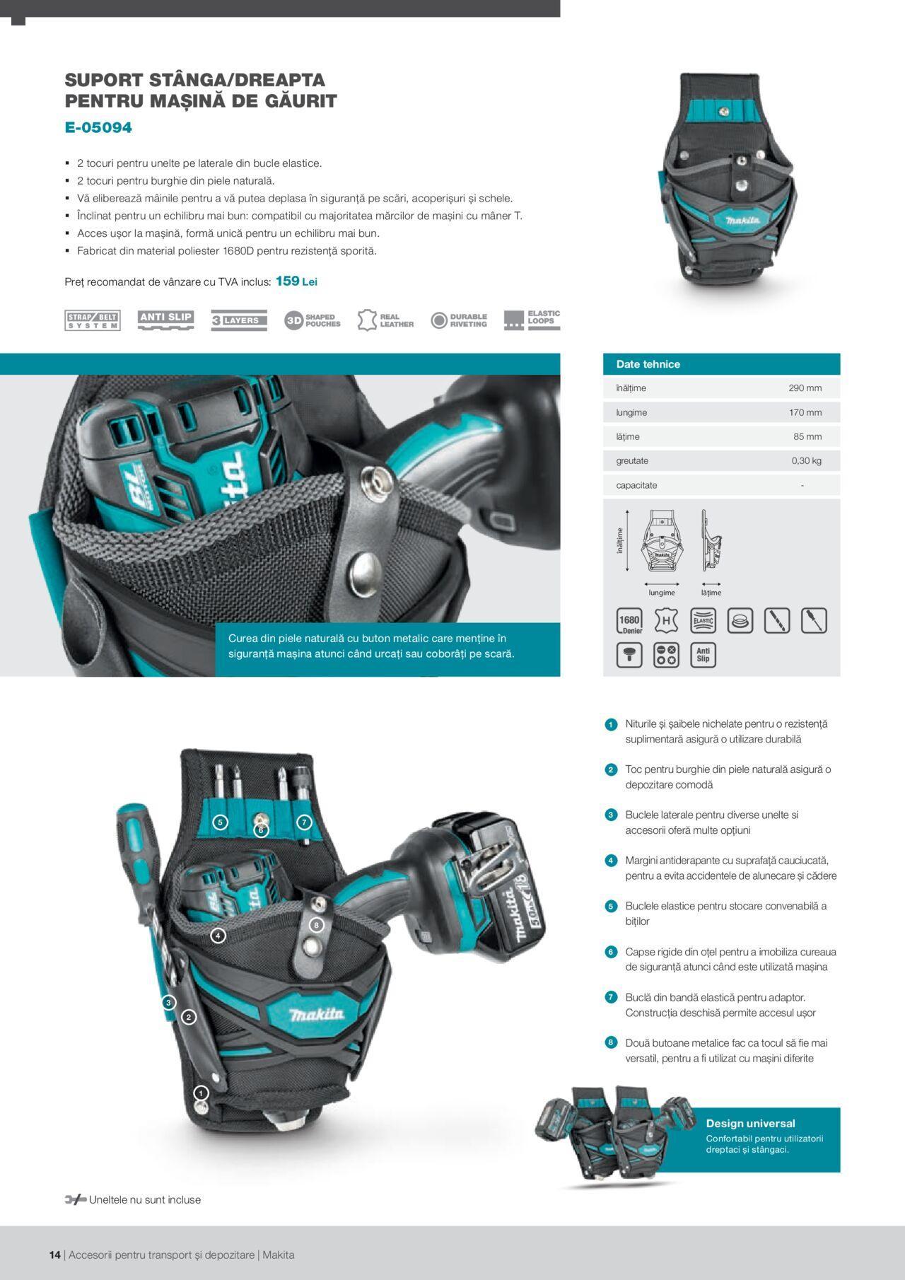 makita - Makita catalog - Accesorii pentru transport si depozitare de luni 06.09.2021 - page: 14