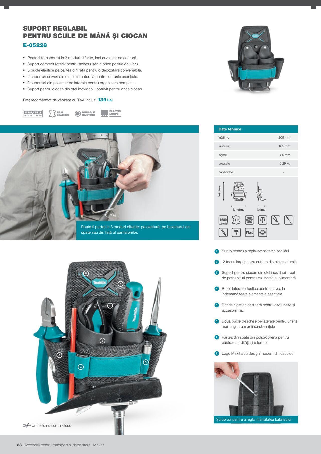 makita - Makita catalog - Accesorii pentru transport si depozitare de luni 06.09.2021 - page: 38