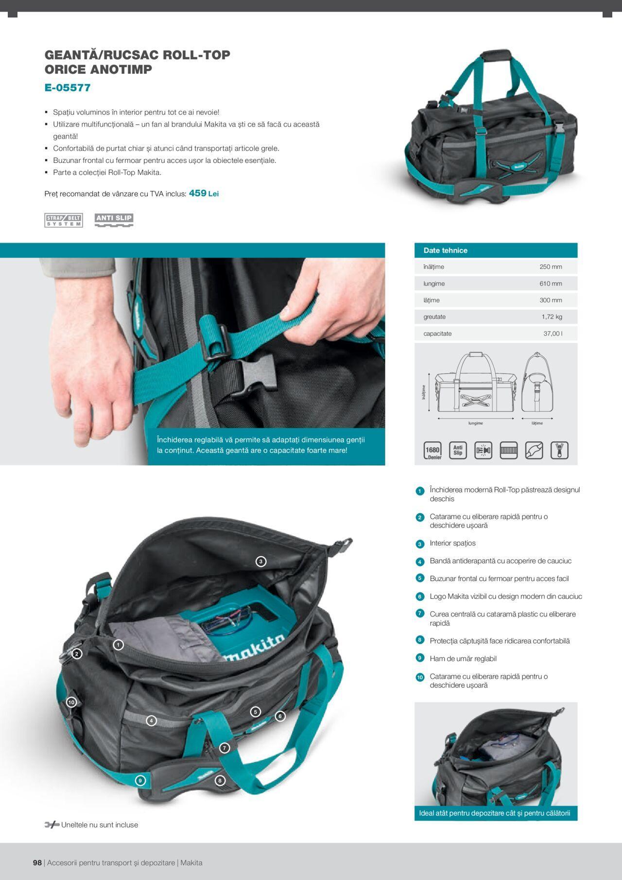 makita - Makita catalog - Accesorii pentru transport si depozitare de luni 06.09.2021 - page: 98