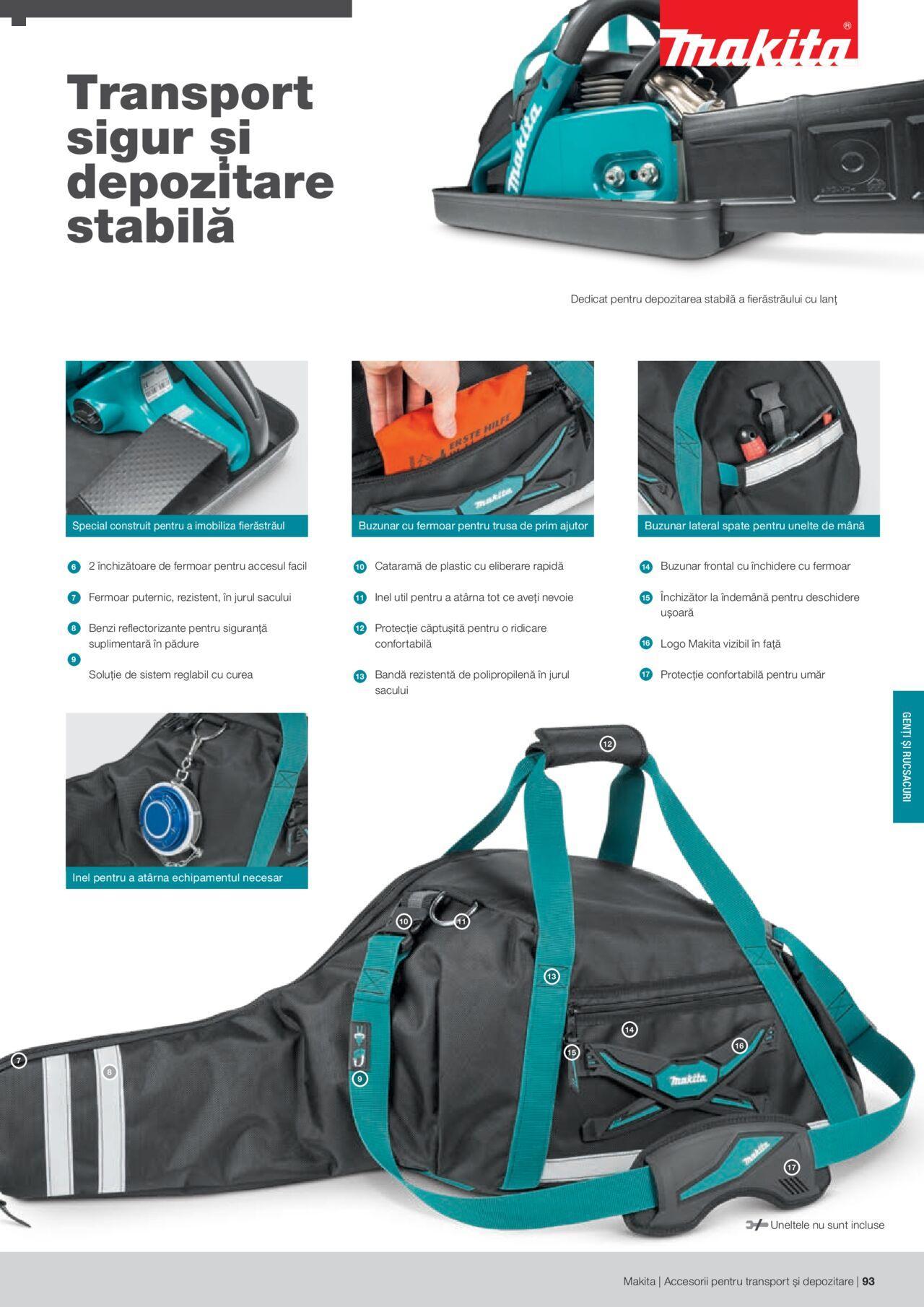 makita - Makita catalog - Accesorii pentru transport si depozitare de luni 06.09.2021 - page: 93