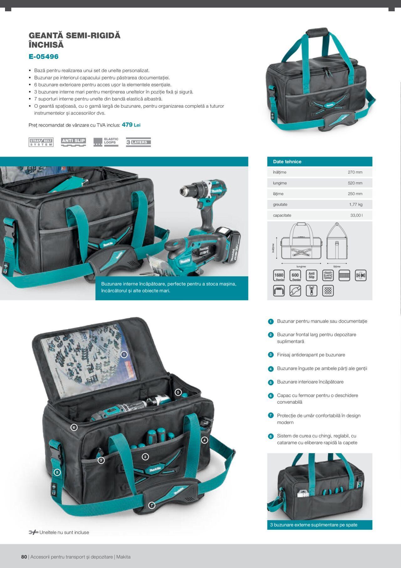 makita - Makita catalog - Accesorii pentru transport si depozitare de luni 06.09.2021 - page: 80