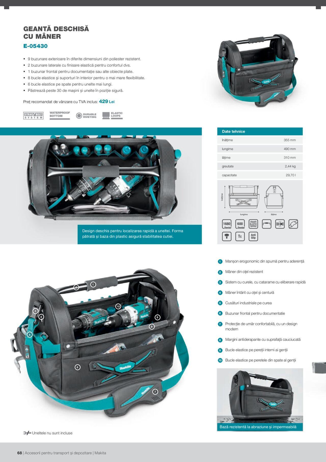 makita - Makita catalog - Accesorii pentru transport si depozitare de luni 06.09.2021 - page: 68