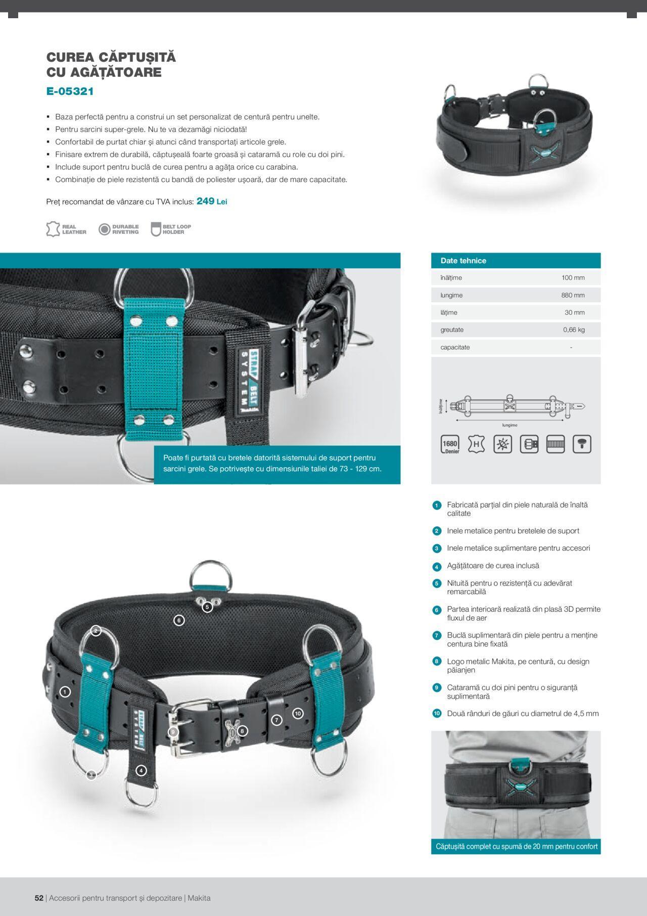 makita - Makita catalog - Accesorii pentru transport si depozitare de luni 06.09.2021 - page: 52