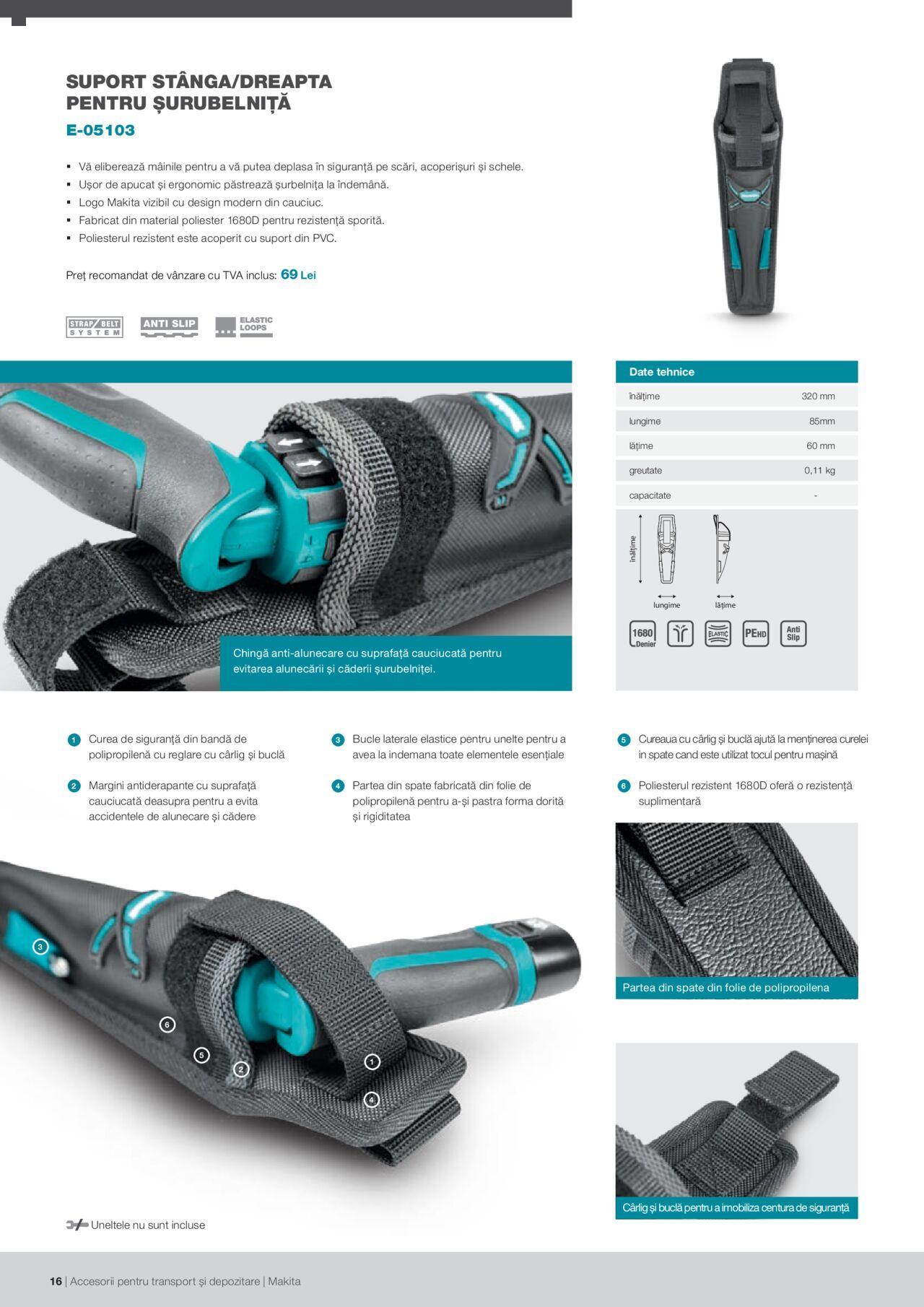 makita - Makita catalog - Accesorii pentru transport si depozitare de luni 06.09.2021 - page: 16