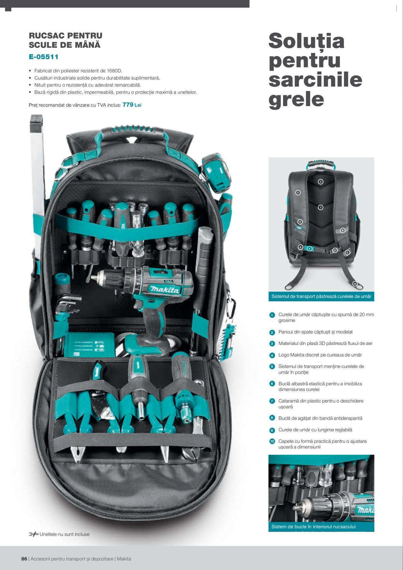 makita - Makita catalog - Accesorii pentru transport si depozitare de luni 06.09.2021 - page: 86