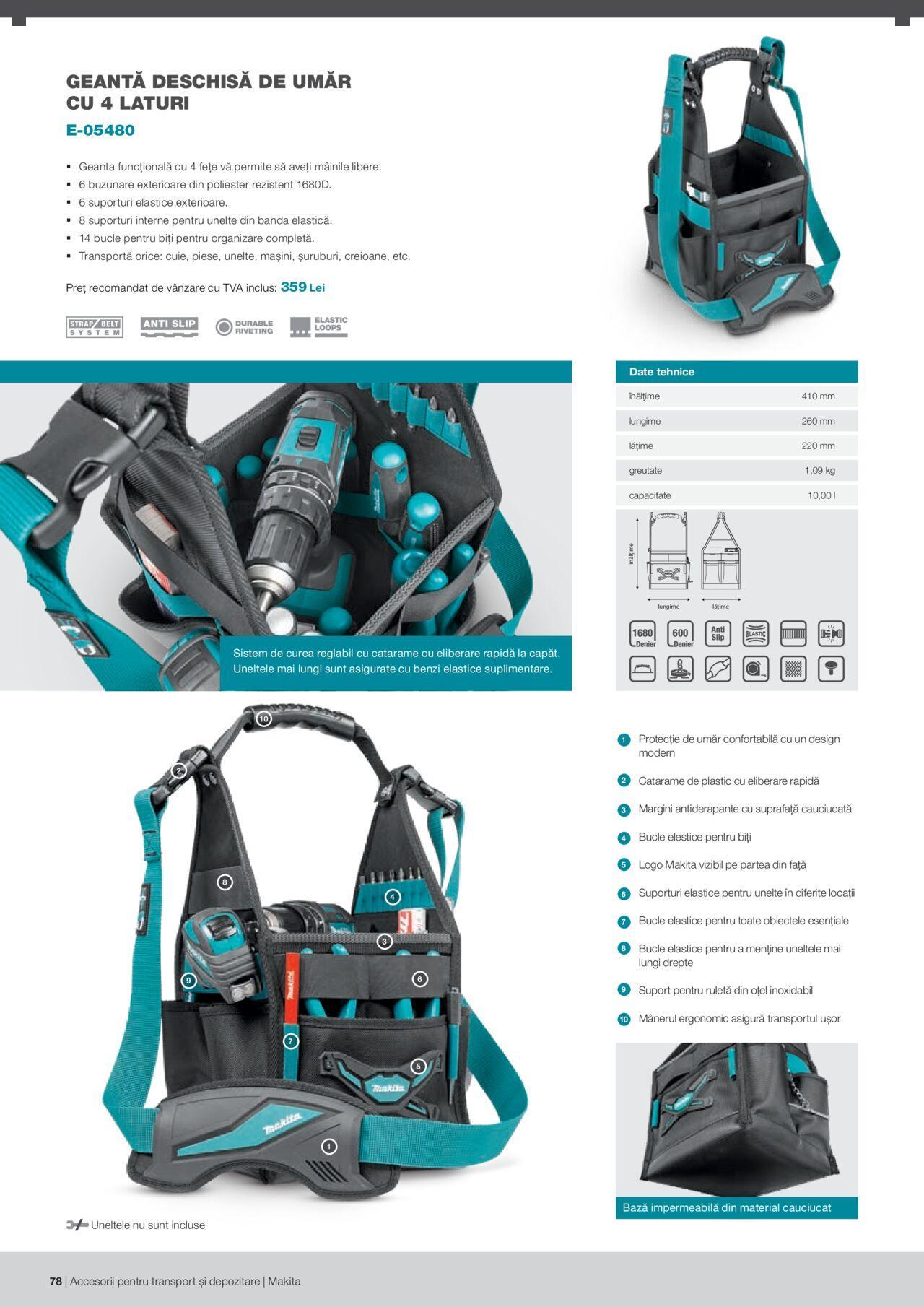 makita - Makita catalog - Accesorii pentru transport si depozitare de luni 06.09.2021 - page: 78