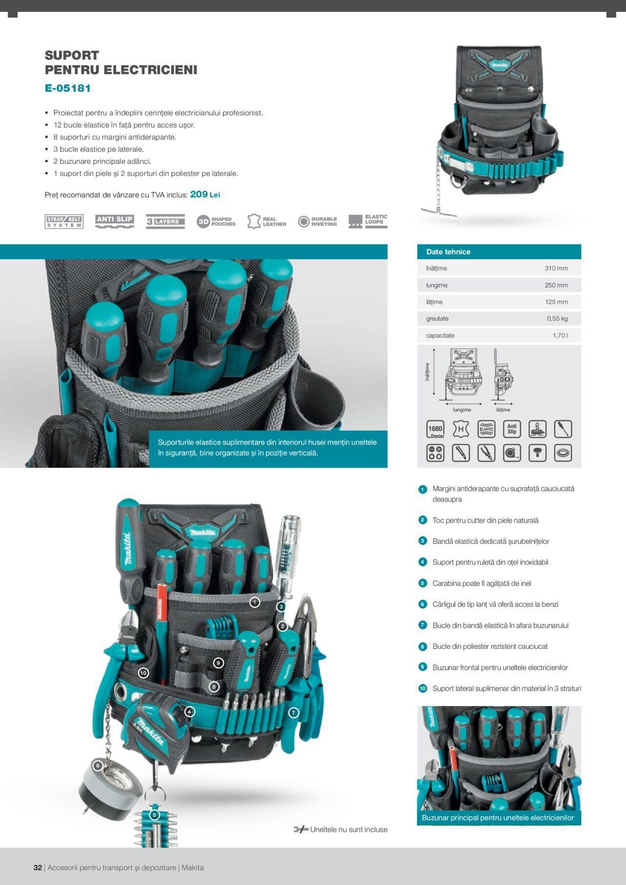 makita - Makita catalog - Accesorii pentru transport si depozitare de luni 06.09.2021 - page: 32