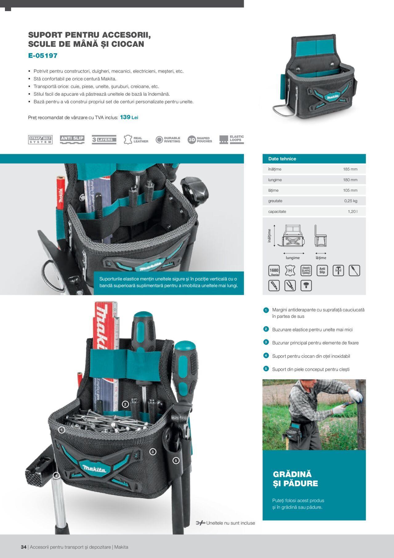 makita - Makita catalog - Accesorii pentru transport si depozitare de luni 06.09.2021 - page: 34