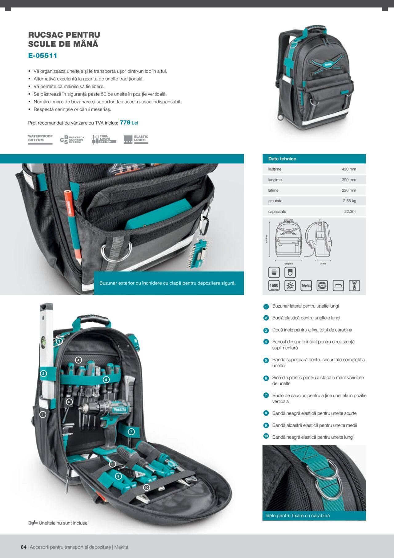 makita - Makita catalog - Accesorii pentru transport si depozitare de luni 06.09.2021 - page: 84