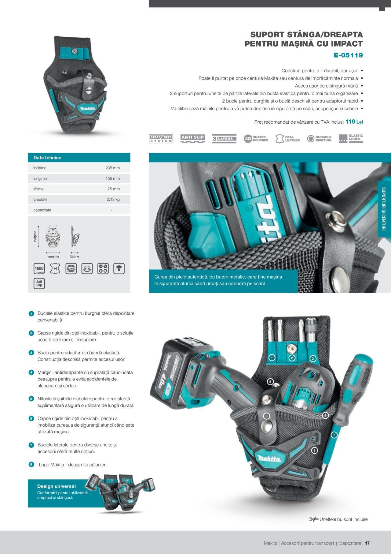 makita - Makita catalog - Accesorii pentru transport si depozitare de luni 06.09.2021 - page: 17