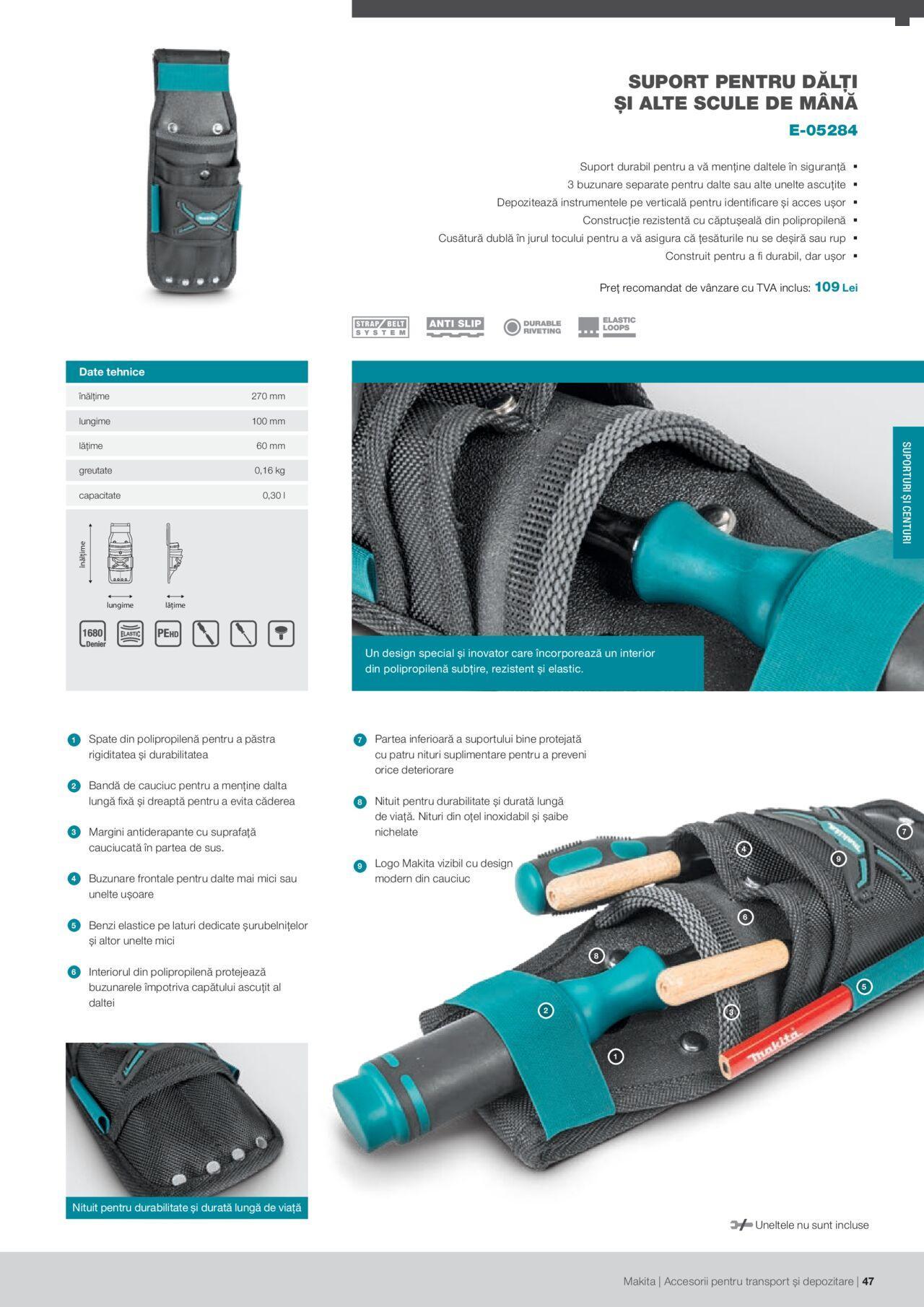 makita - Makita catalog - Accesorii pentru transport si depozitare de luni 06.09.2021 - page: 47