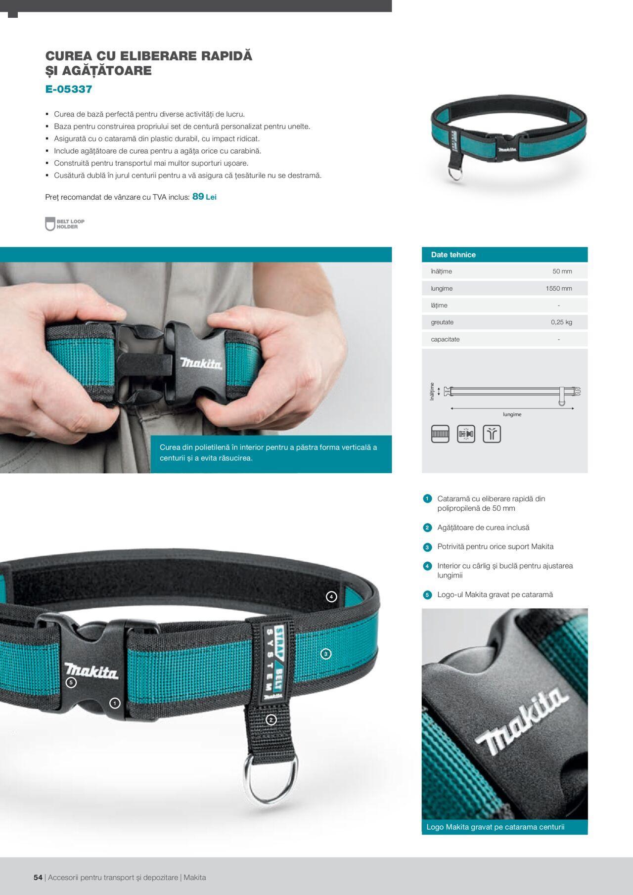 makita - Makita catalog - Accesorii pentru transport si depozitare de luni 06.09.2021 - page: 54