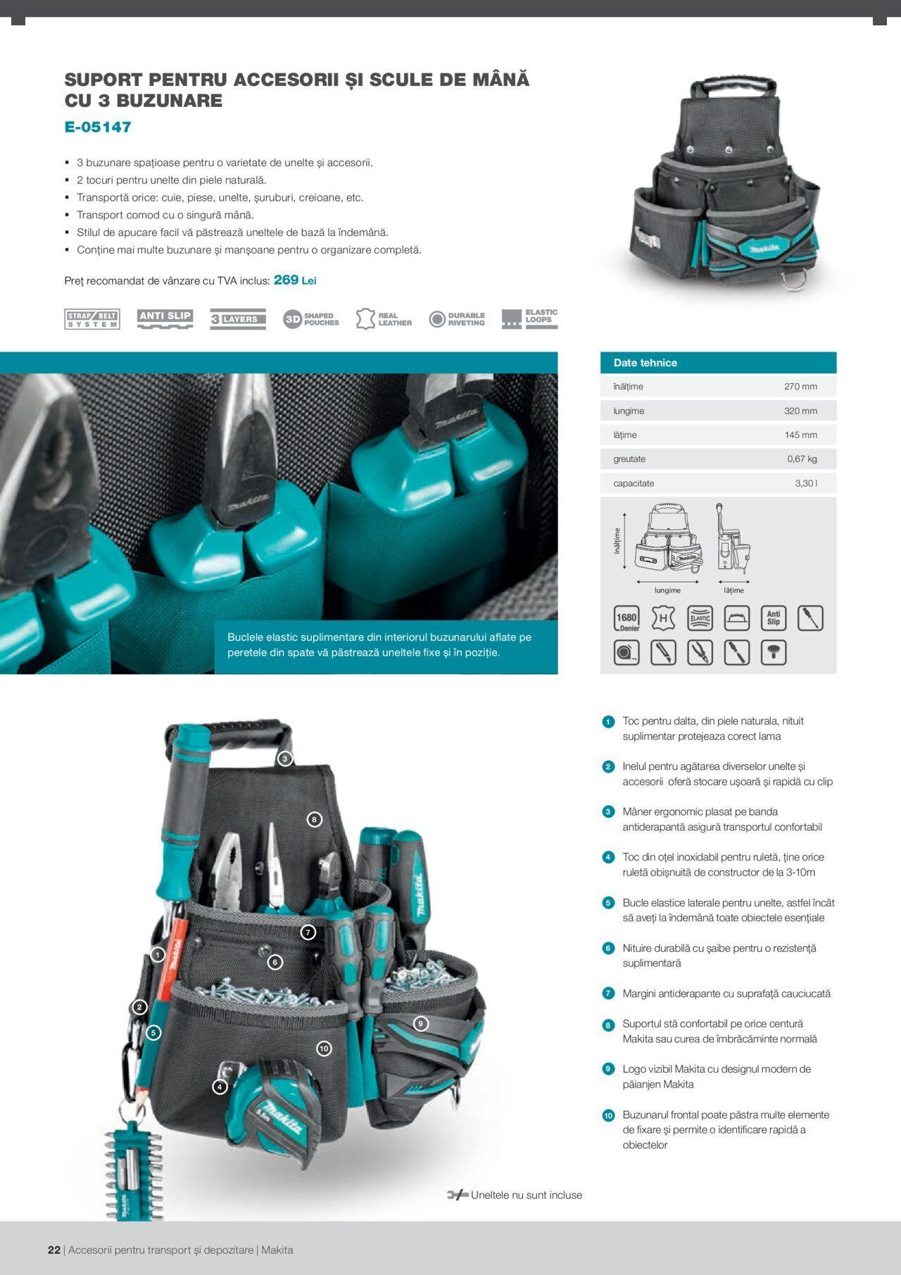 makita - Makita catalog - Accesorii pentru transport si depozitare de luni 06.09.2021 - page: 22