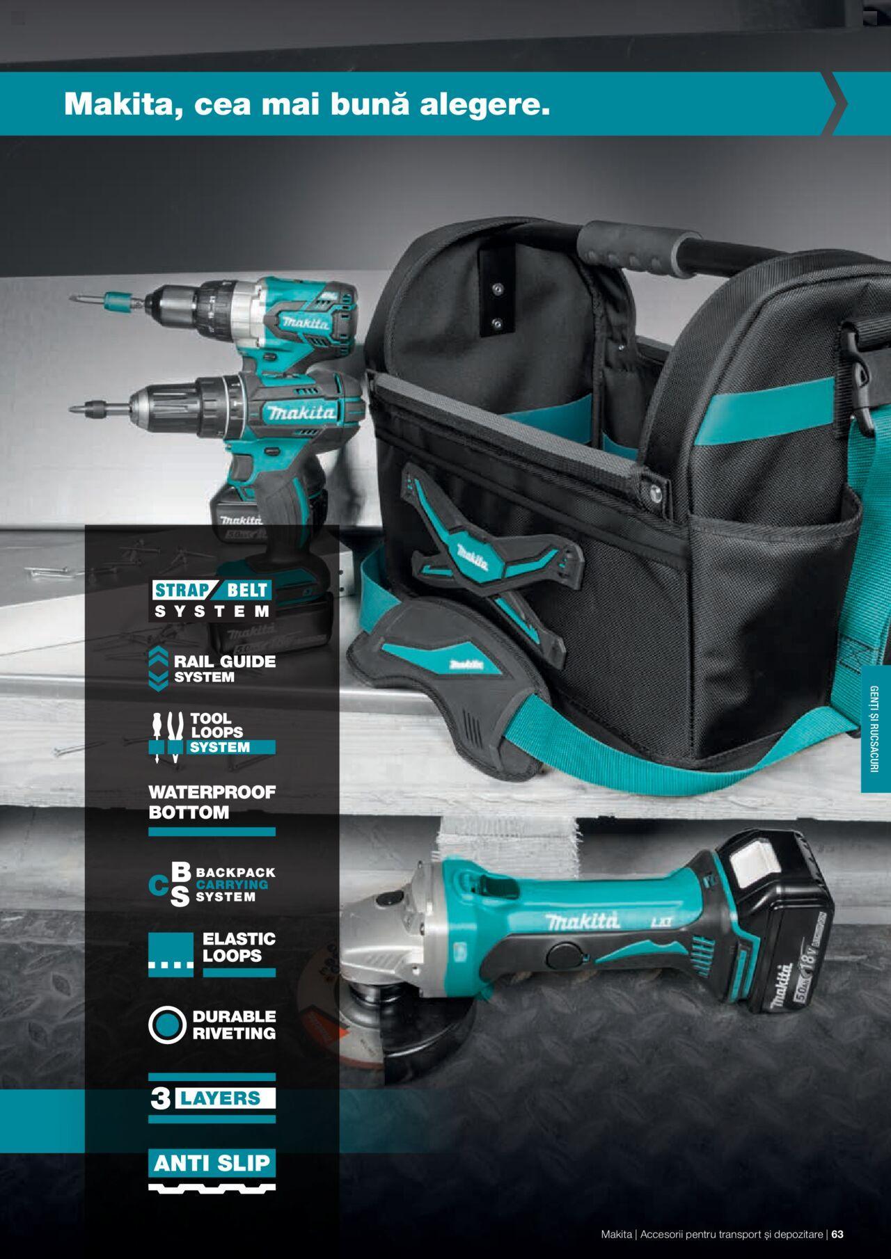 makita - Makita catalog - Accesorii pentru transport si depozitare de luni 06.09.2021 - page: 63