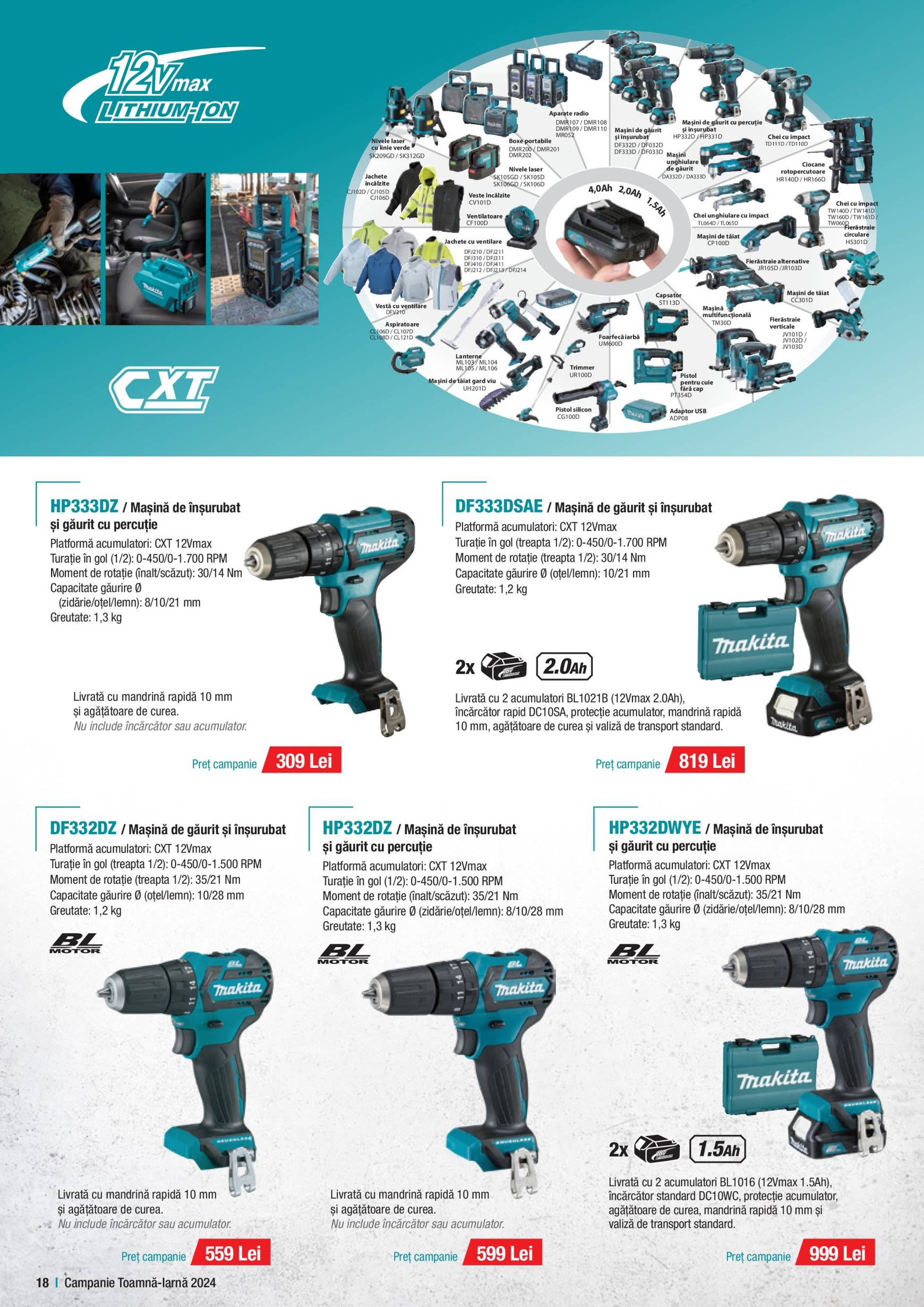 makita - Catalog nou Makita - Broșură Campanie Construcții 01.10. - 20.12. - page: 18