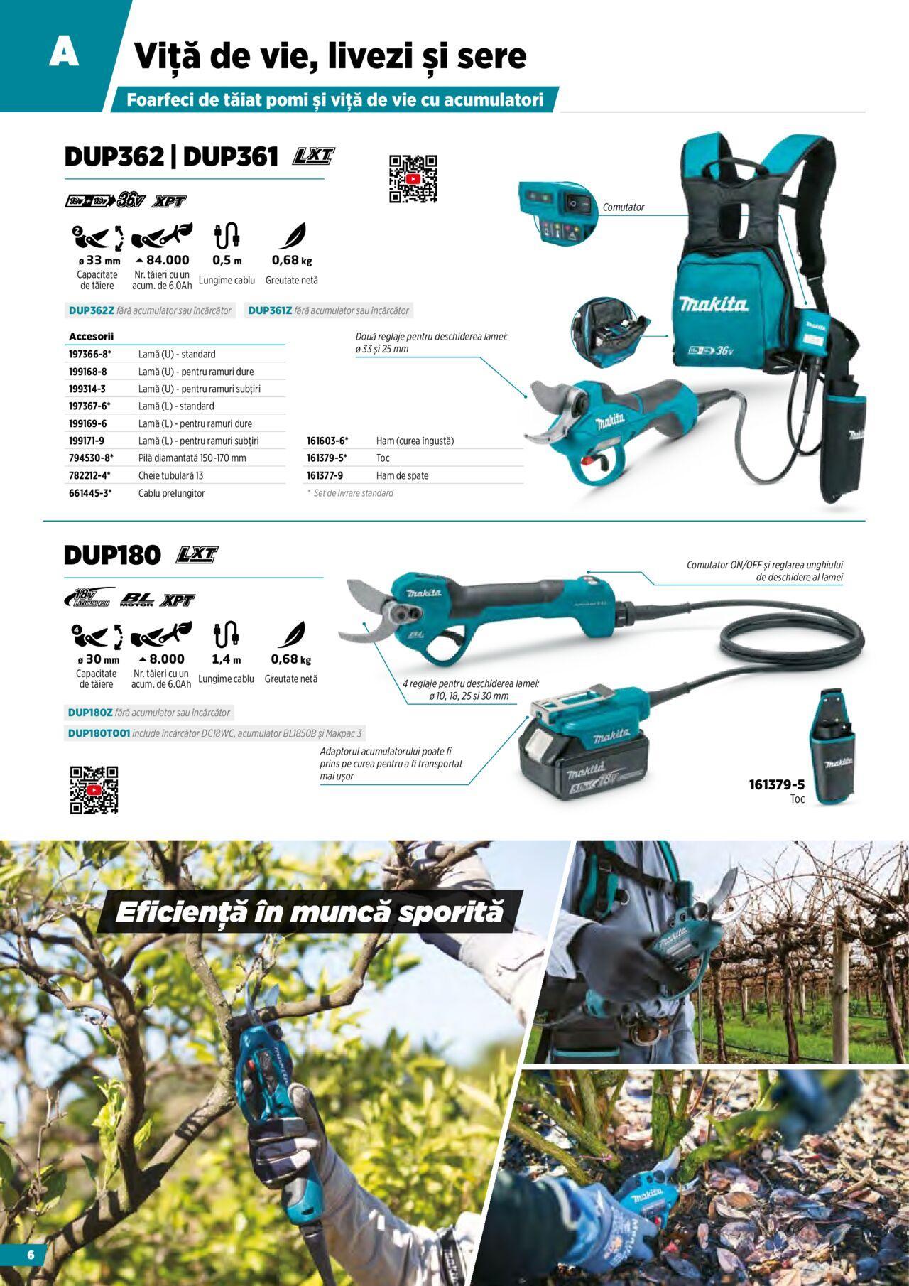 makita - Makita catalog - Masini pentru agricultura cu acumulatori de miercuri 09.10.2024 - page: 6