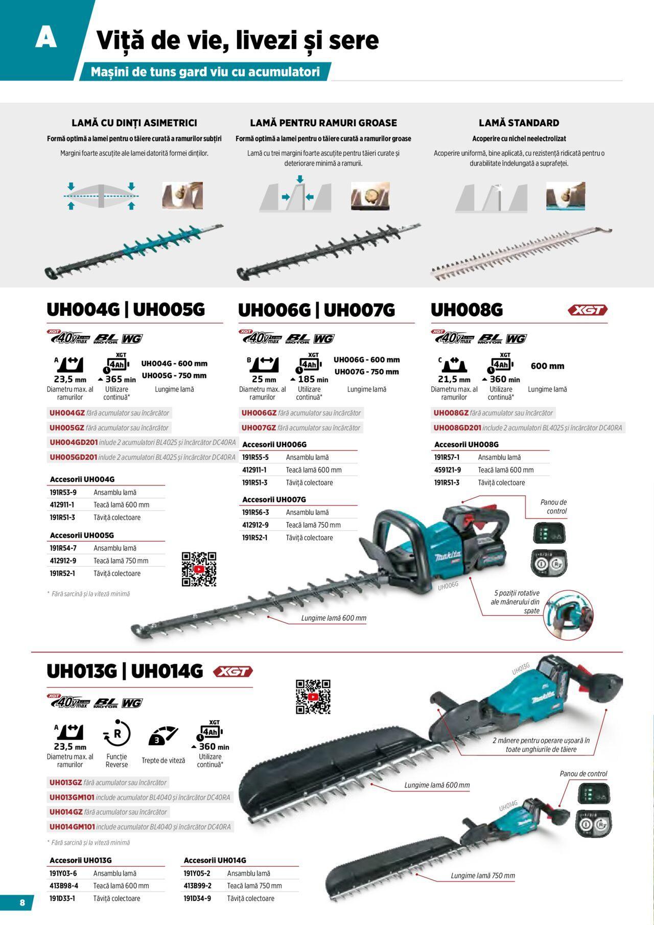 makita - Makita catalog - Masini pentru agricultura cu acumulatori de miercuri 09.10.2024 - page: 8