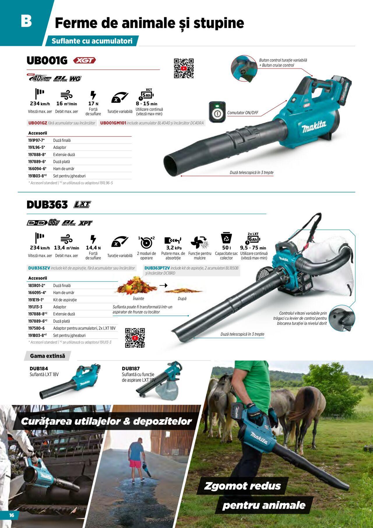 makita - Makita catalog - Masini pentru agricultura cu acumulatori de miercuri 09.10.2024 - page: 16