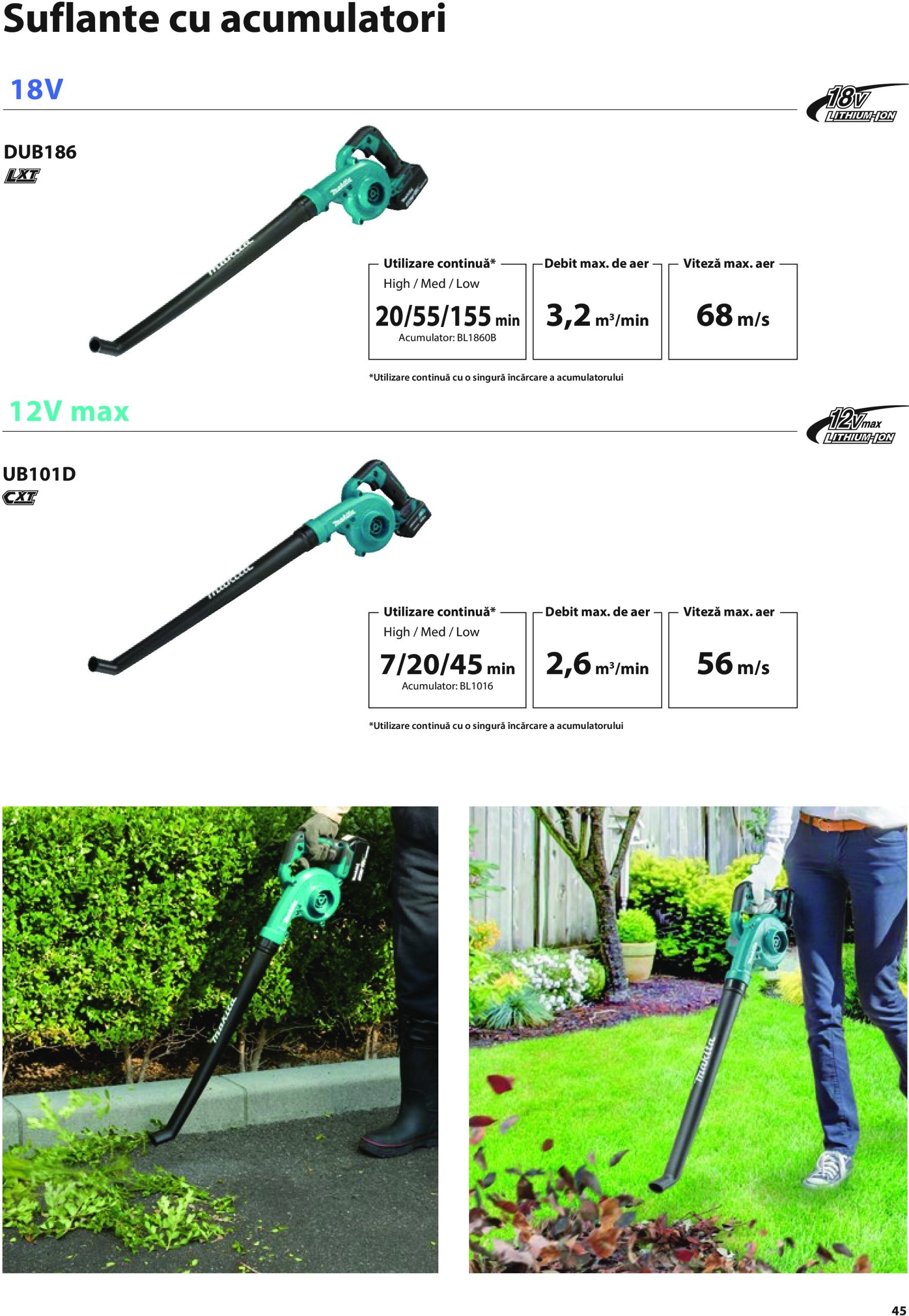 makita - Catalog Makita - Catalog Mașini de Grădină 2025 valabil din 01.01. - 31.12. - page: 45