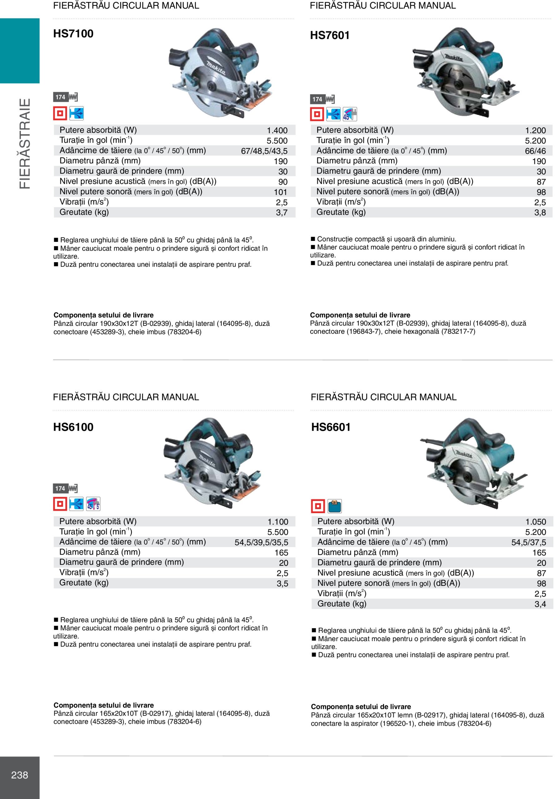 makita - Catalog Makita - Catalog Mașini Profesionale 2025 valabil din 01.01. - 31.12. - page: 238